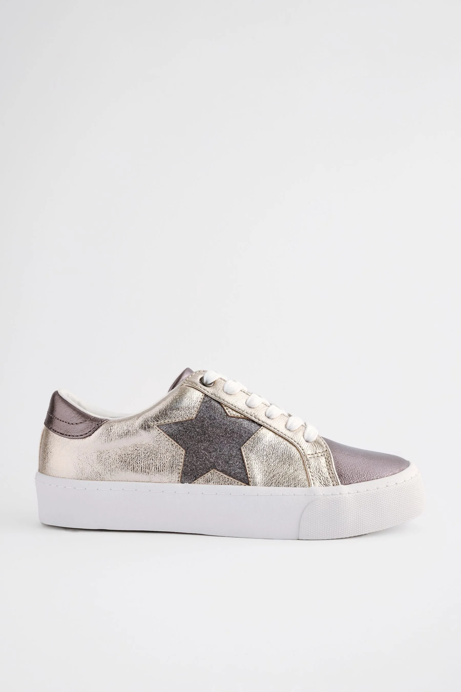 Forever Comfort® Patent Chunky Star Stringato Scarpe da ginnastica    