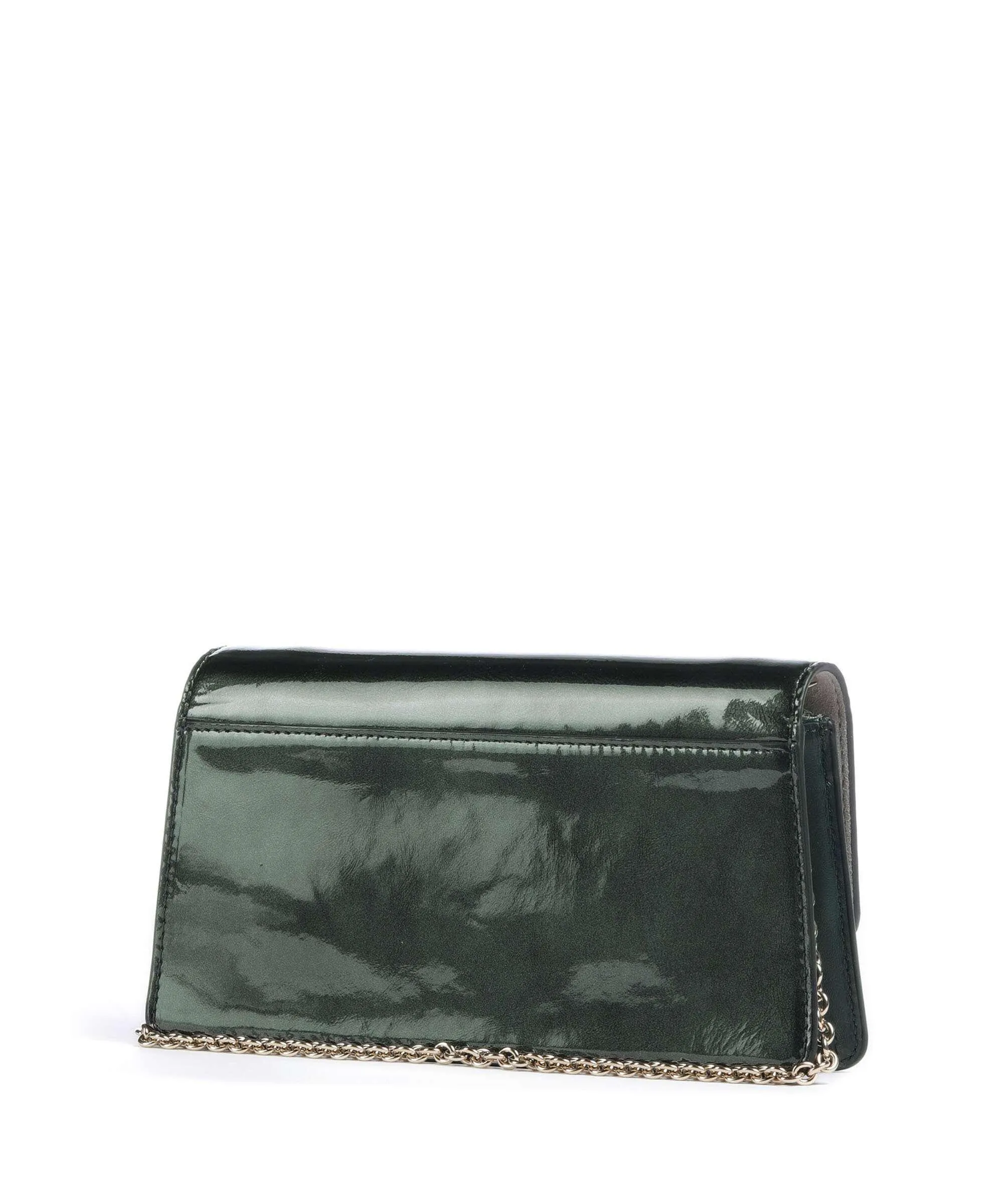  Furla Diamante Mini Borsa a tracolla pelle a grana fine verde scuro  