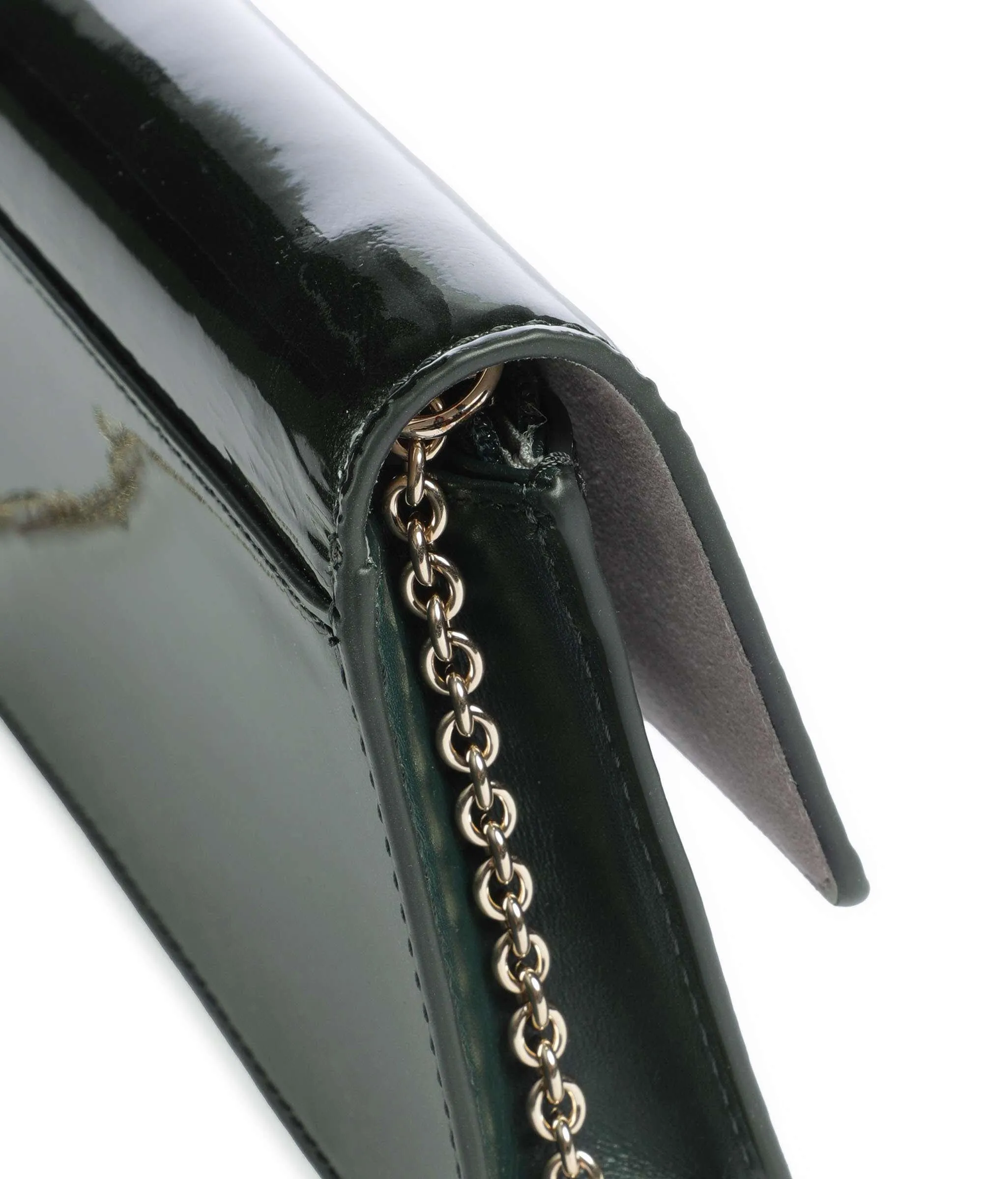  Furla Diamante Mini Borsa a tracolla pelle a grana fine verde scuro  