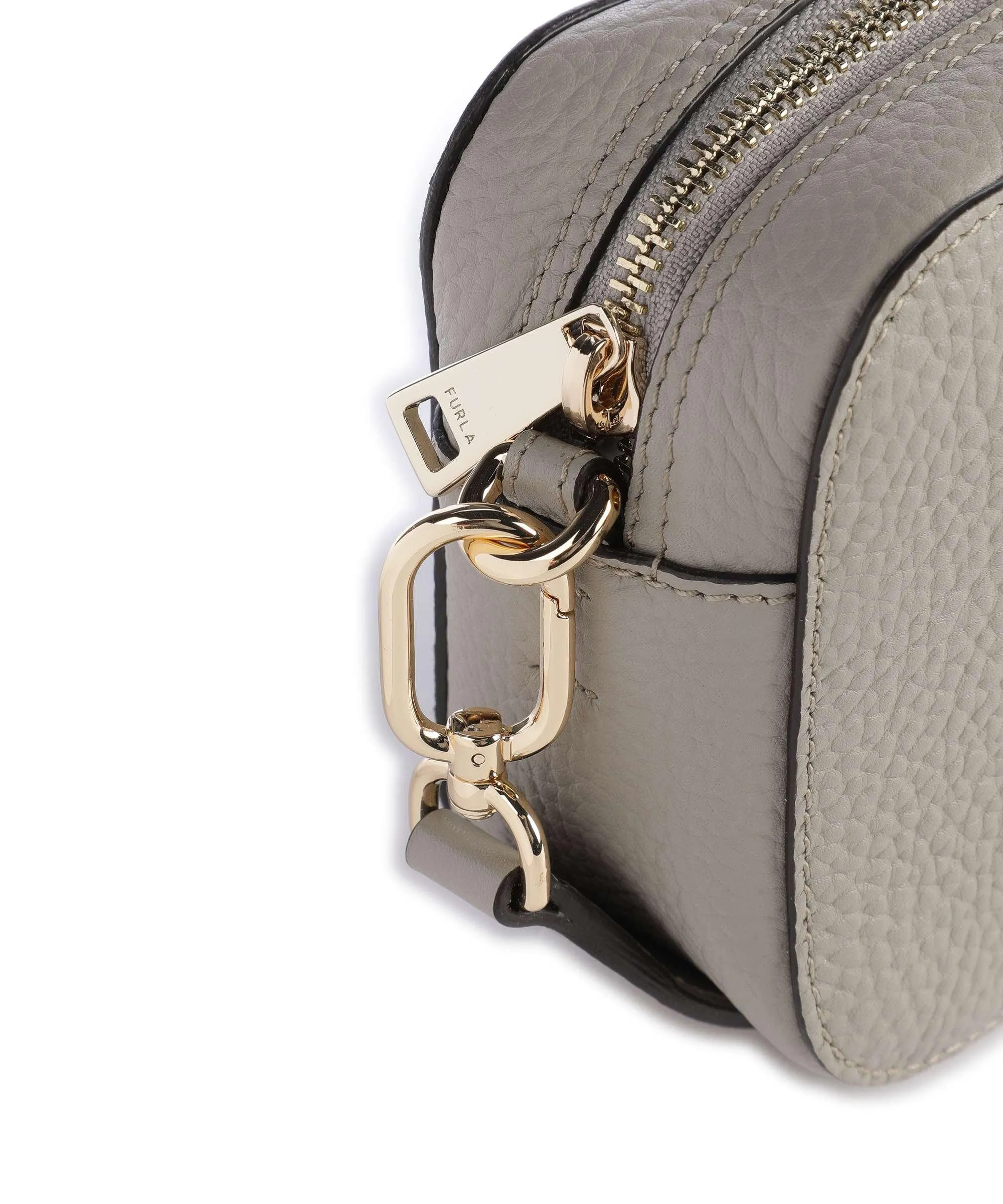  Furla Primula Mini Borsa a tracolla pelle granulata taupe  