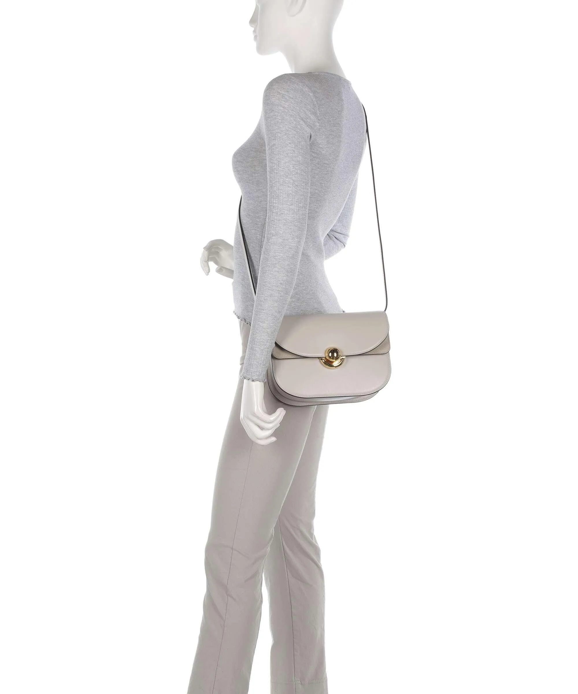  Furla Sfera S Borsa a tracolla pelle di vitello finemente grana grigio chiaro  