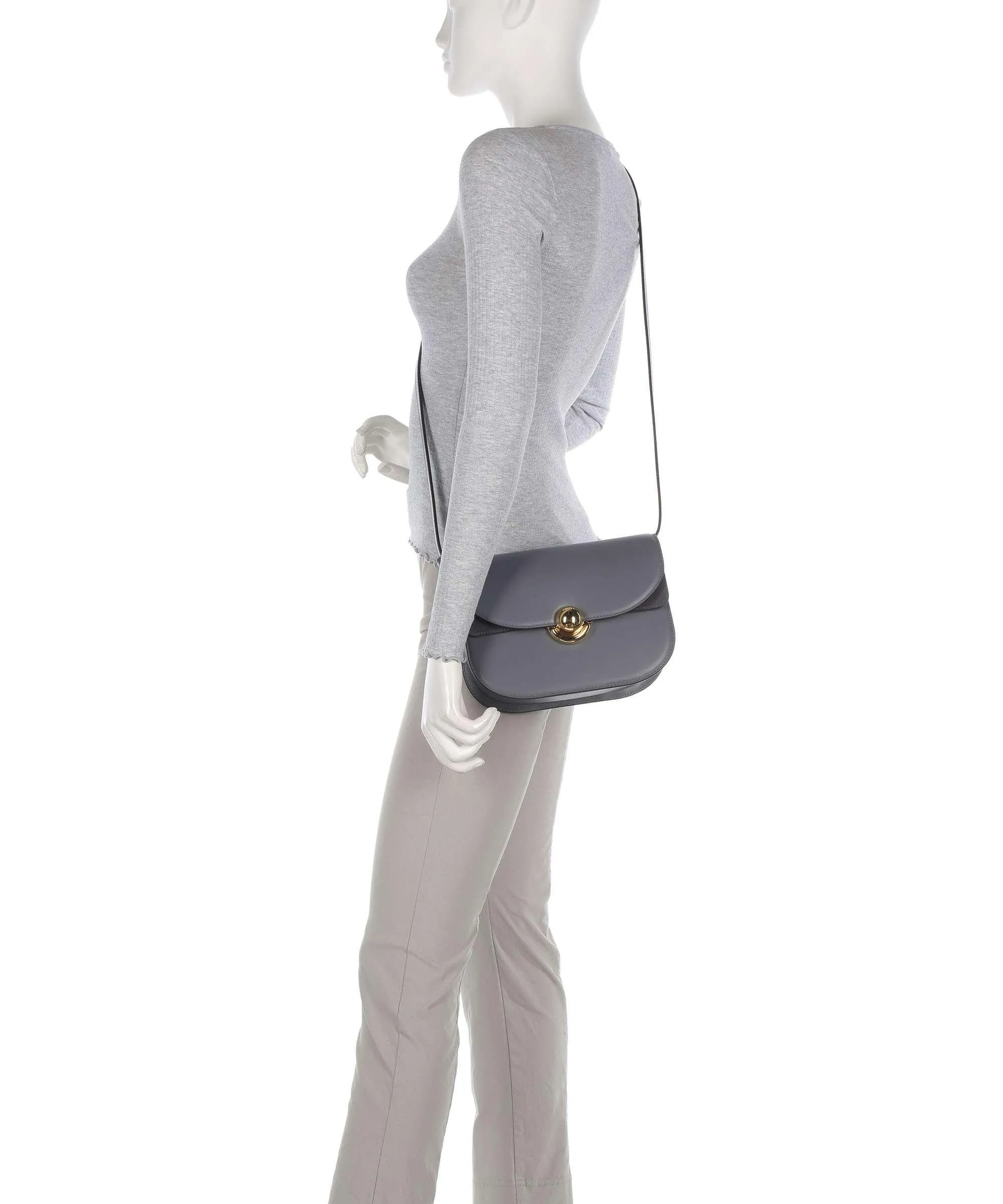  Furla Sfera S Borsa a tracolla pelle di vitello finemente grana grigio scuro  
