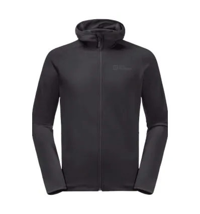Giacca in pile da uomo JACK WOLSKINS BAISELBERG HOODED FZ (nero)
