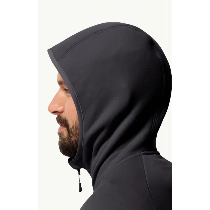 Giacca in pile da uomo JACK WOLSKINS BAISELBERG HOODED FZ (nero)
