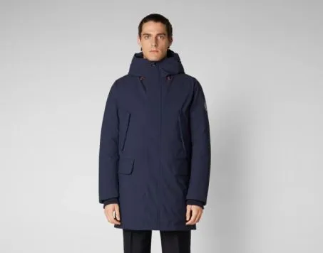 Giacca Lunga In Softhell Uomo Save The Duck Smeg 17 Wilson P45320M 90010 Blu