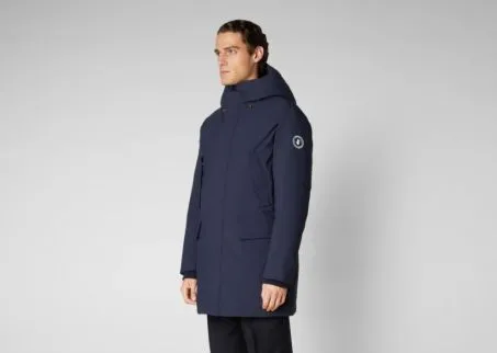 Giacca Lunga In Softhell Uomo Save The Duck Smeg 17 Wilson P45320M 90010 Blu