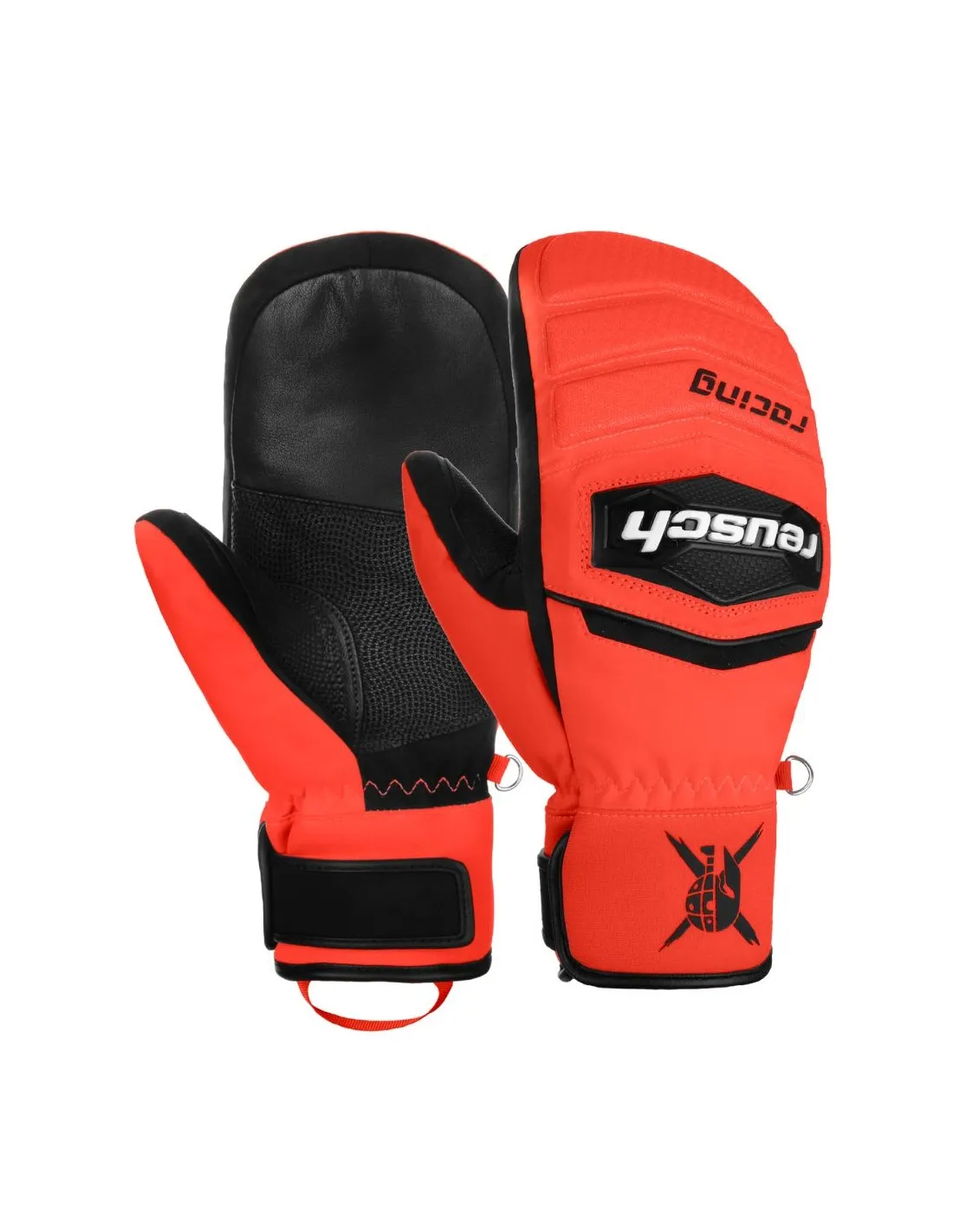 Guanti da sci Reusch Worldcup Warrior R-TEX® XT Nero / Rosso Fluo