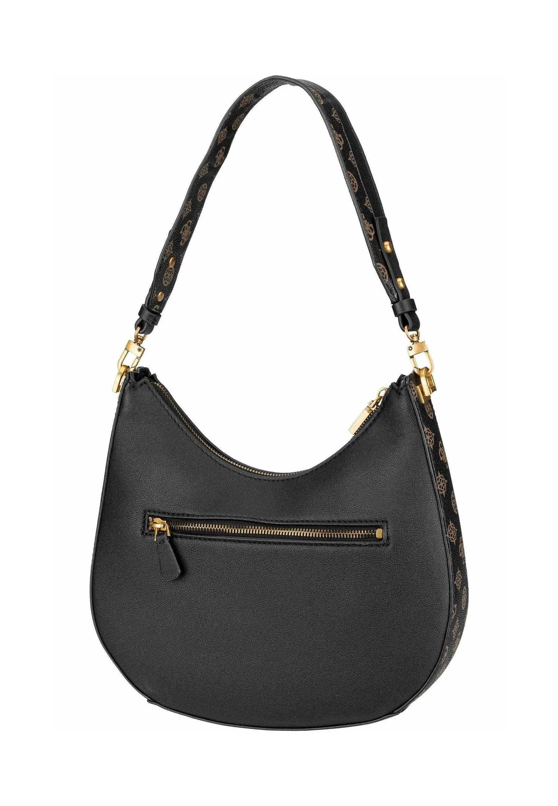 GUESS Fynna Borsa Hobo Black Mocha Logo VB899302