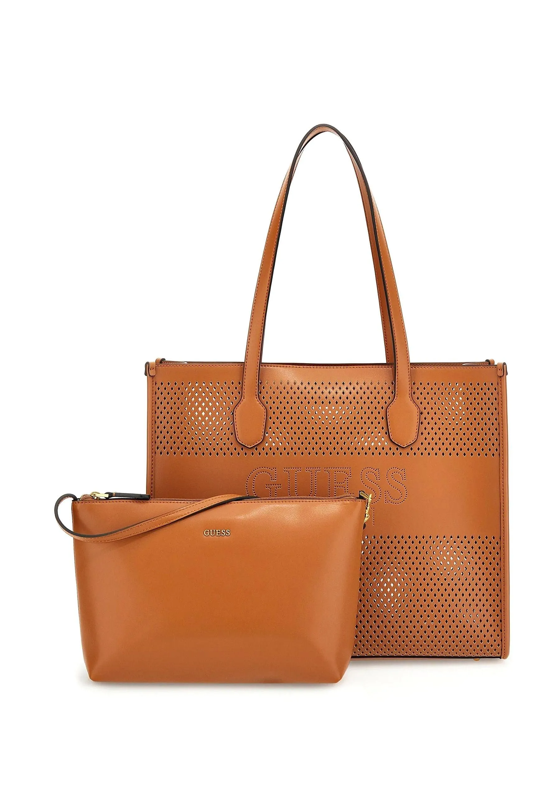 GUESS Katey Perf Borsa Tote Cognac WH876923