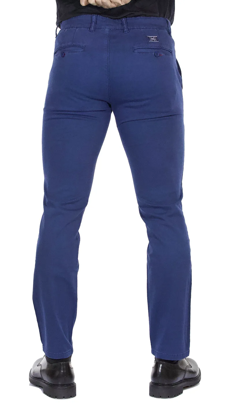 Havana & co Pantalone uomo tasche america in cotone blu carta da zucchero