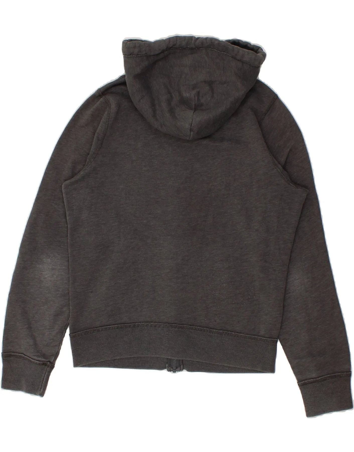 HOLLISTER Mens Graphic Zip Hoodie Sweater Medium Grey Cotton