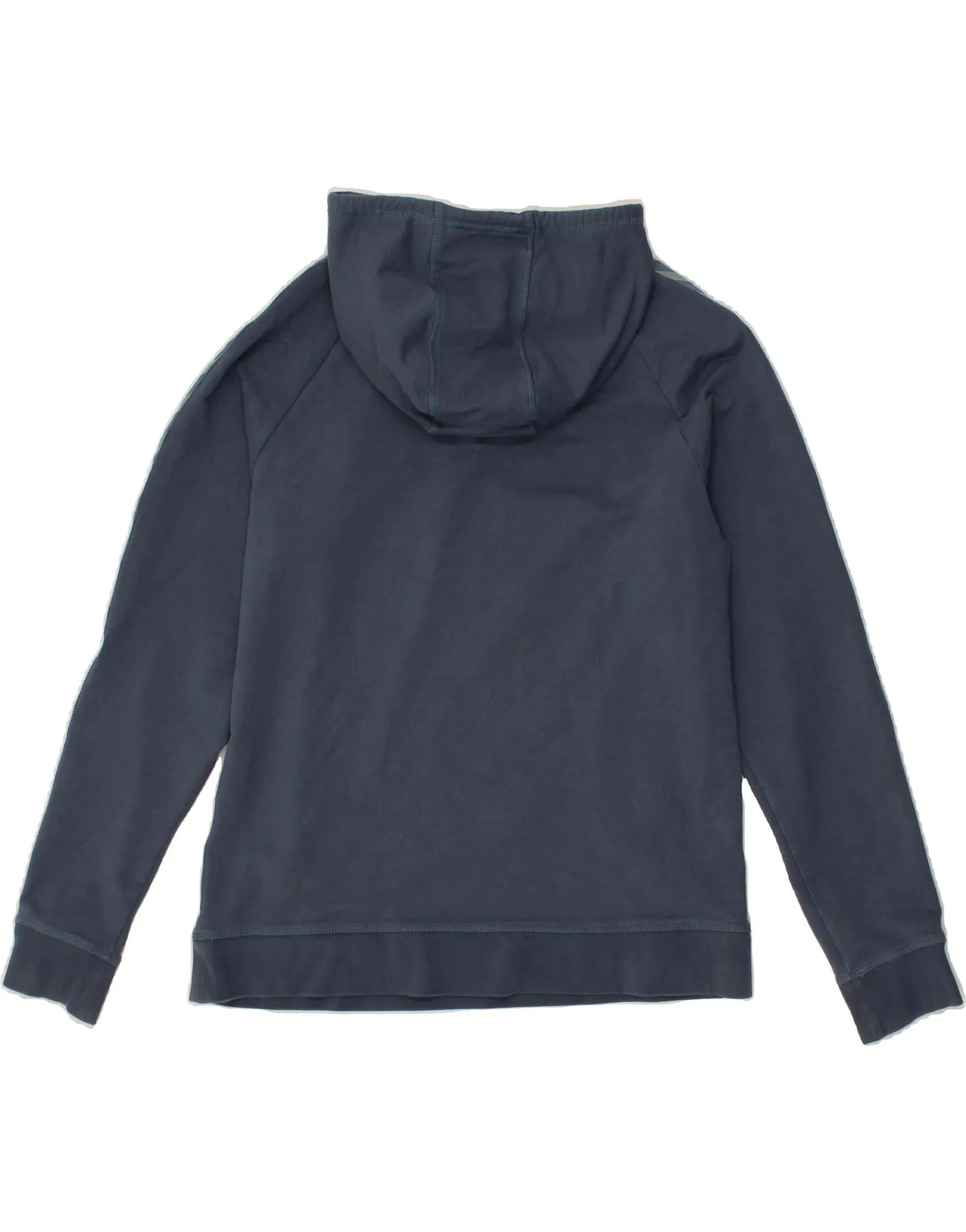 HUMMEL Womens Graphic Hoodie Jumper UK 16 Large Navy Blue Colourblock