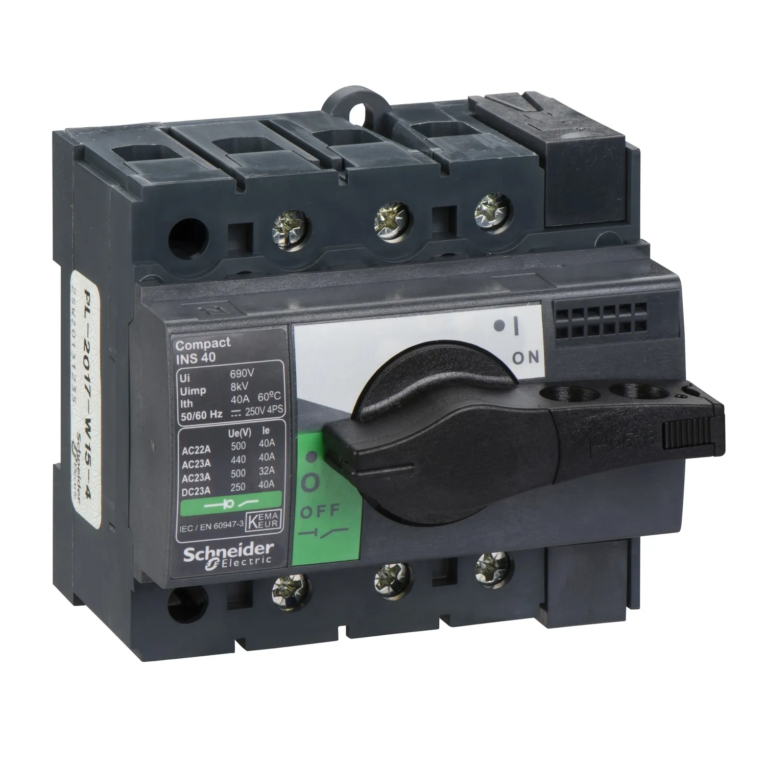 Interruttore di isolamento Schneider Electric 28900, 3P, 40A, Tipo fisso, IP40