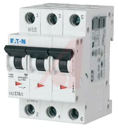 Interruttore magnetotermico Eaton, 3P 3A 10 kA, Tipo D