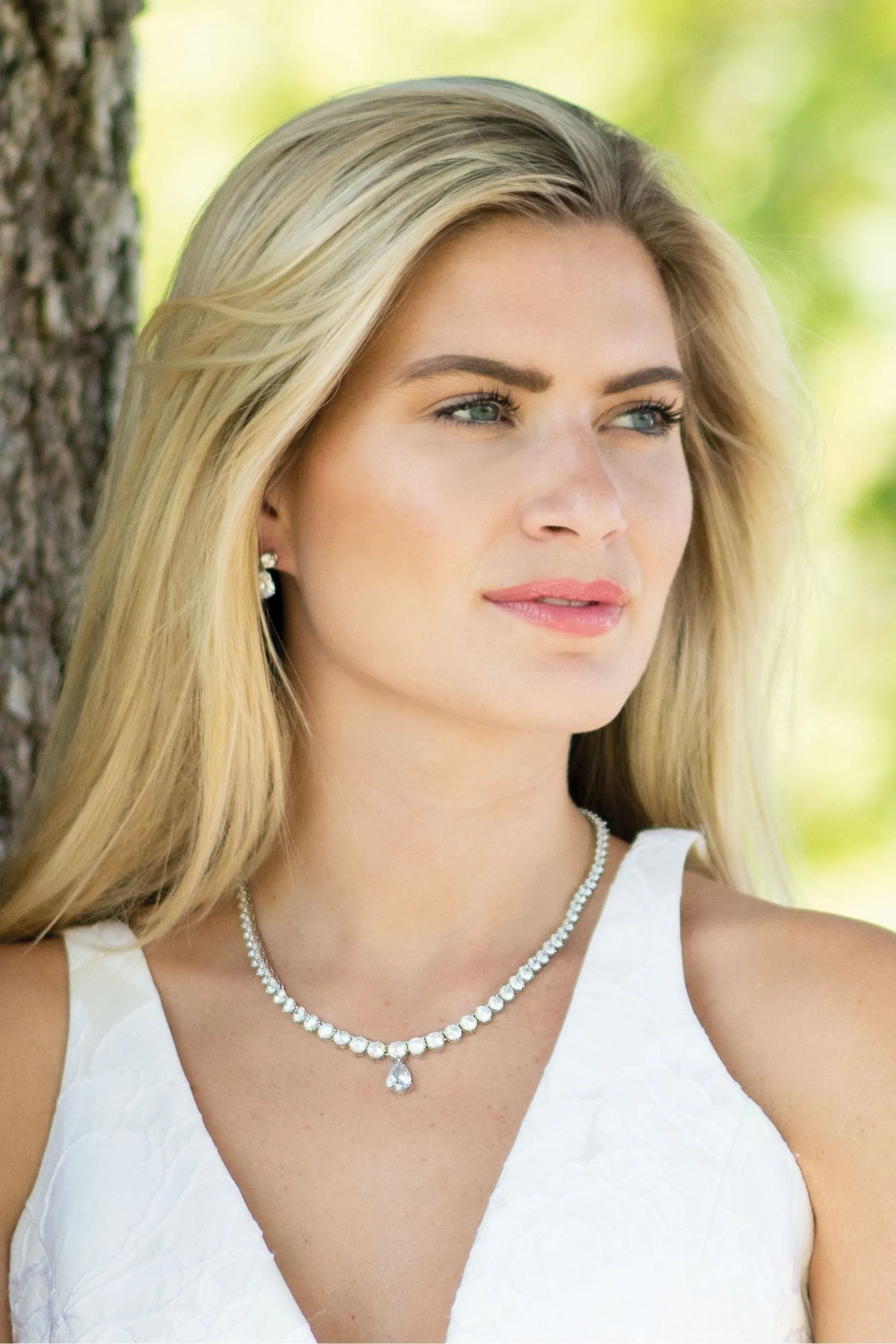 Ivory & Co - Imperial - Collana a goccia con cristalli
