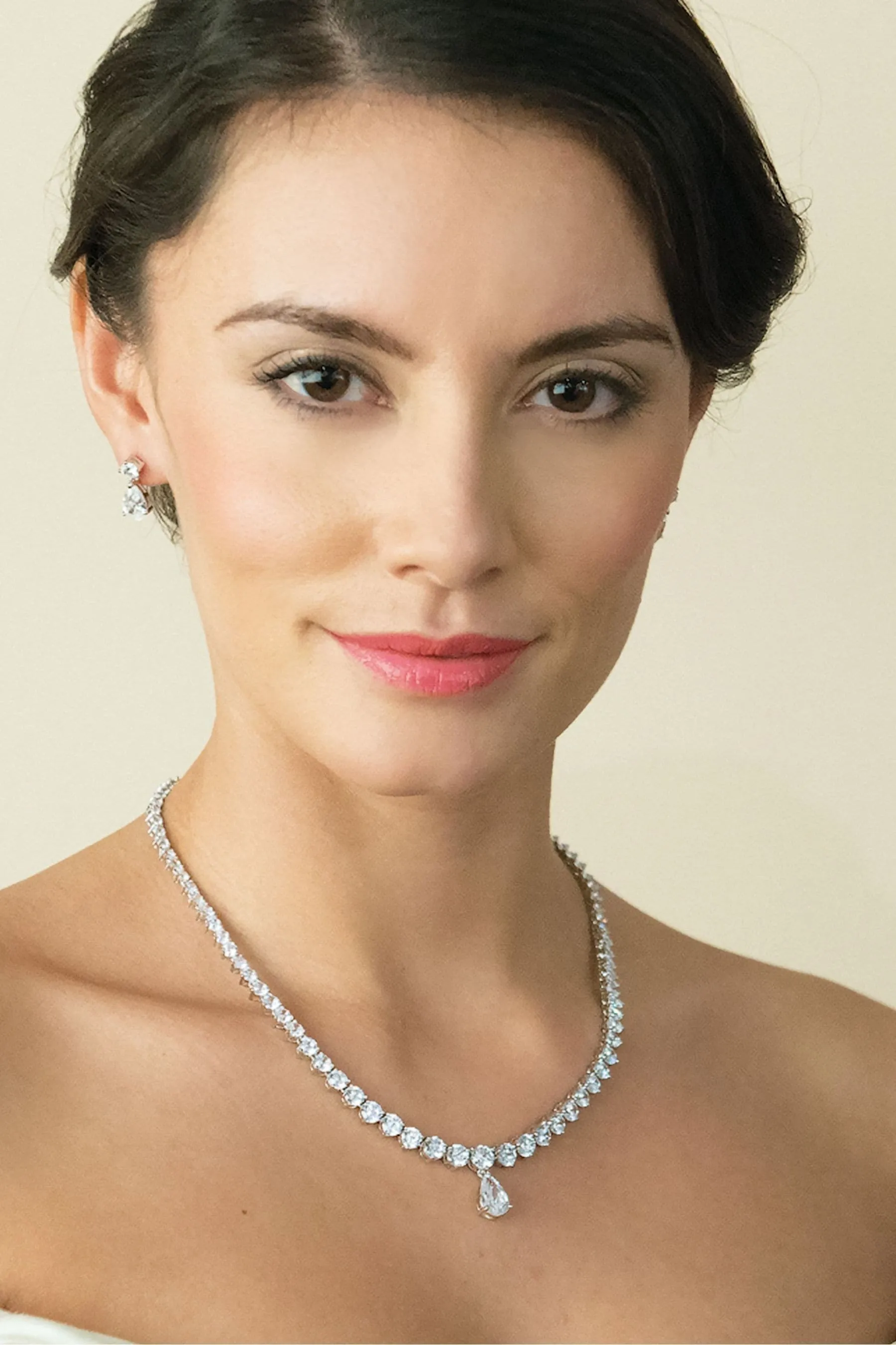 Ivory & Co - Imperial - Collana a goccia con cristalli