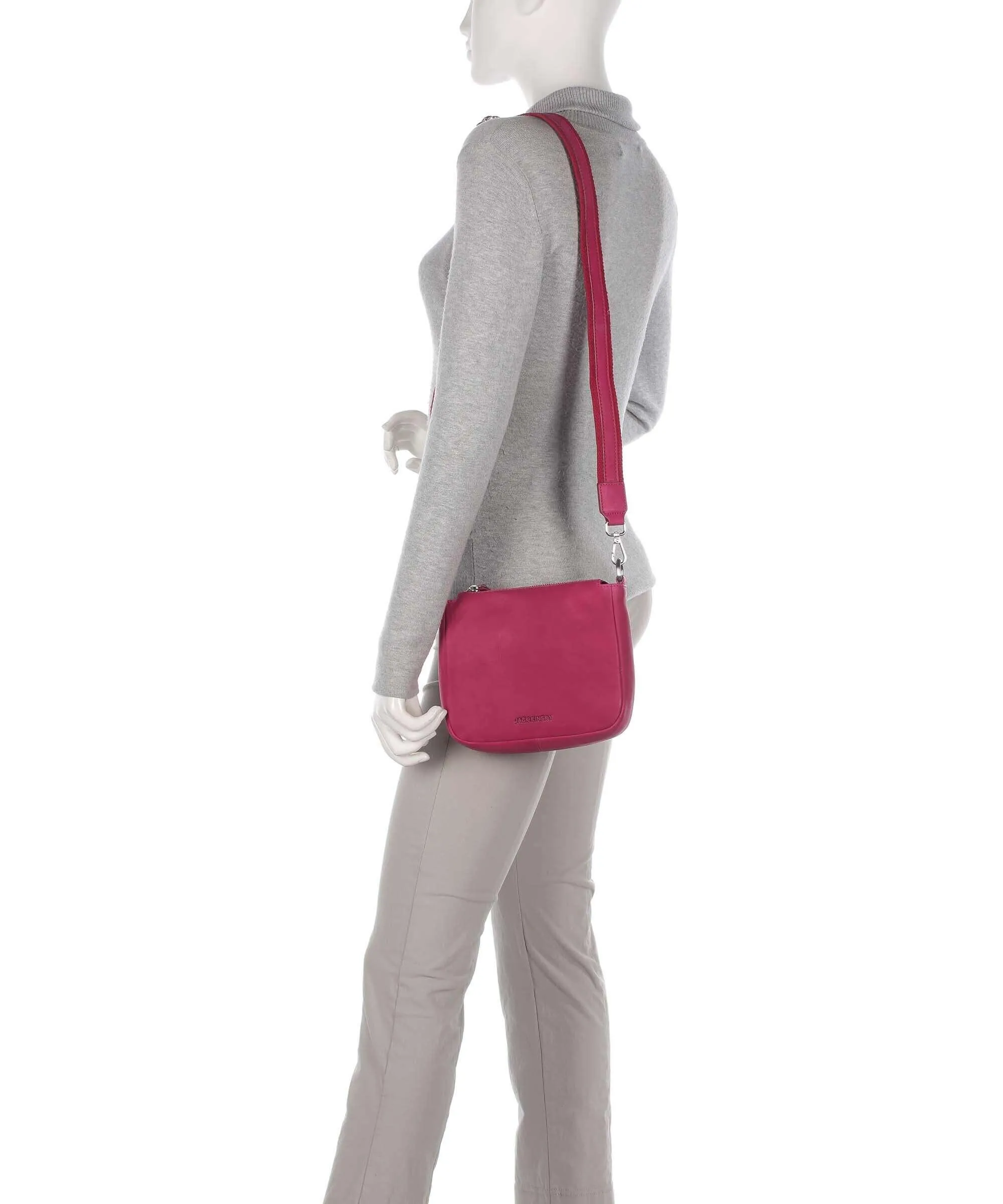  Jack Kinsky Aruba 3 Borsa a tracolla pelle a grana fine pink  