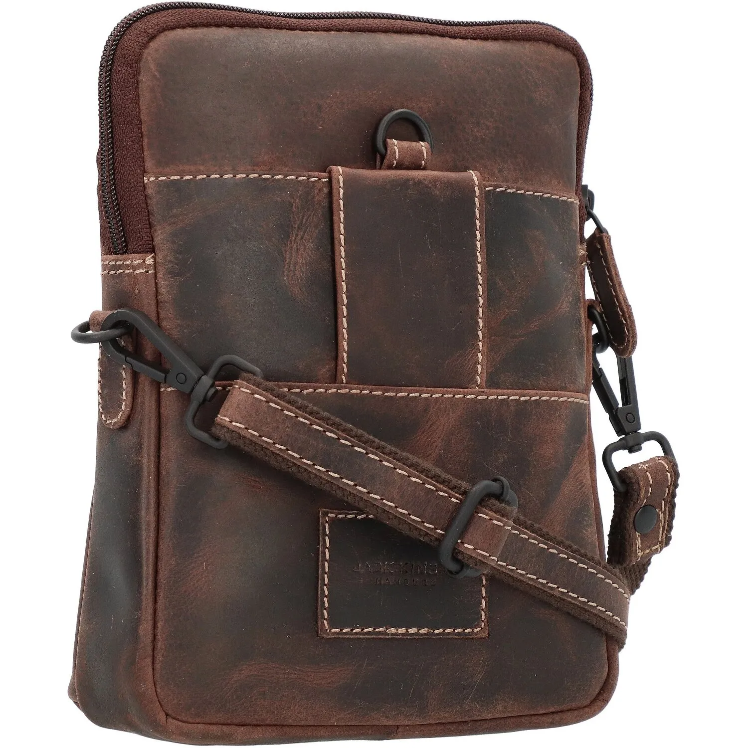 Jack Kinsky Baltimore 11 Borsa a tracolla in pelle 16 cm