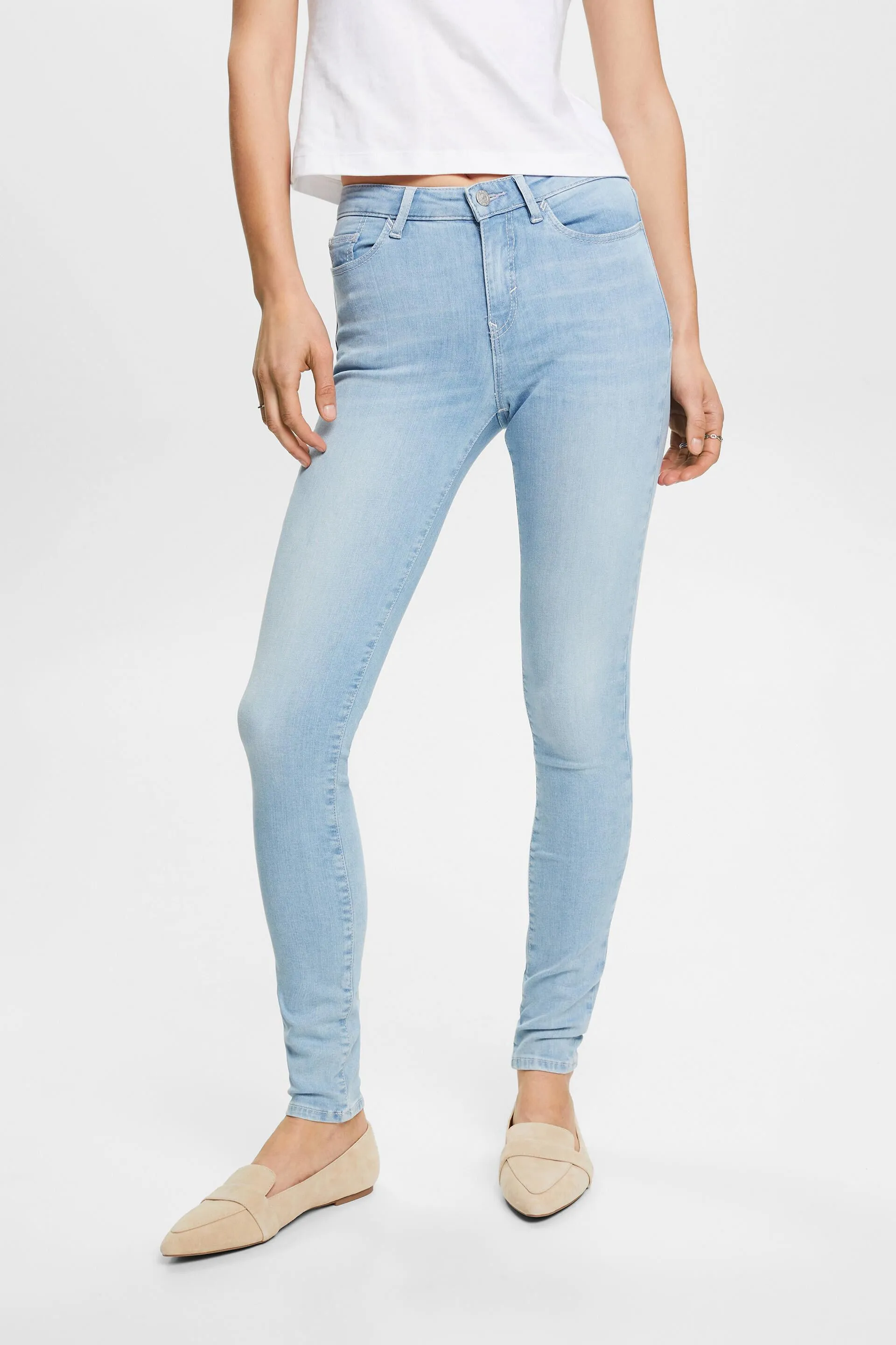 Jeans skinny in cotone sostenibile