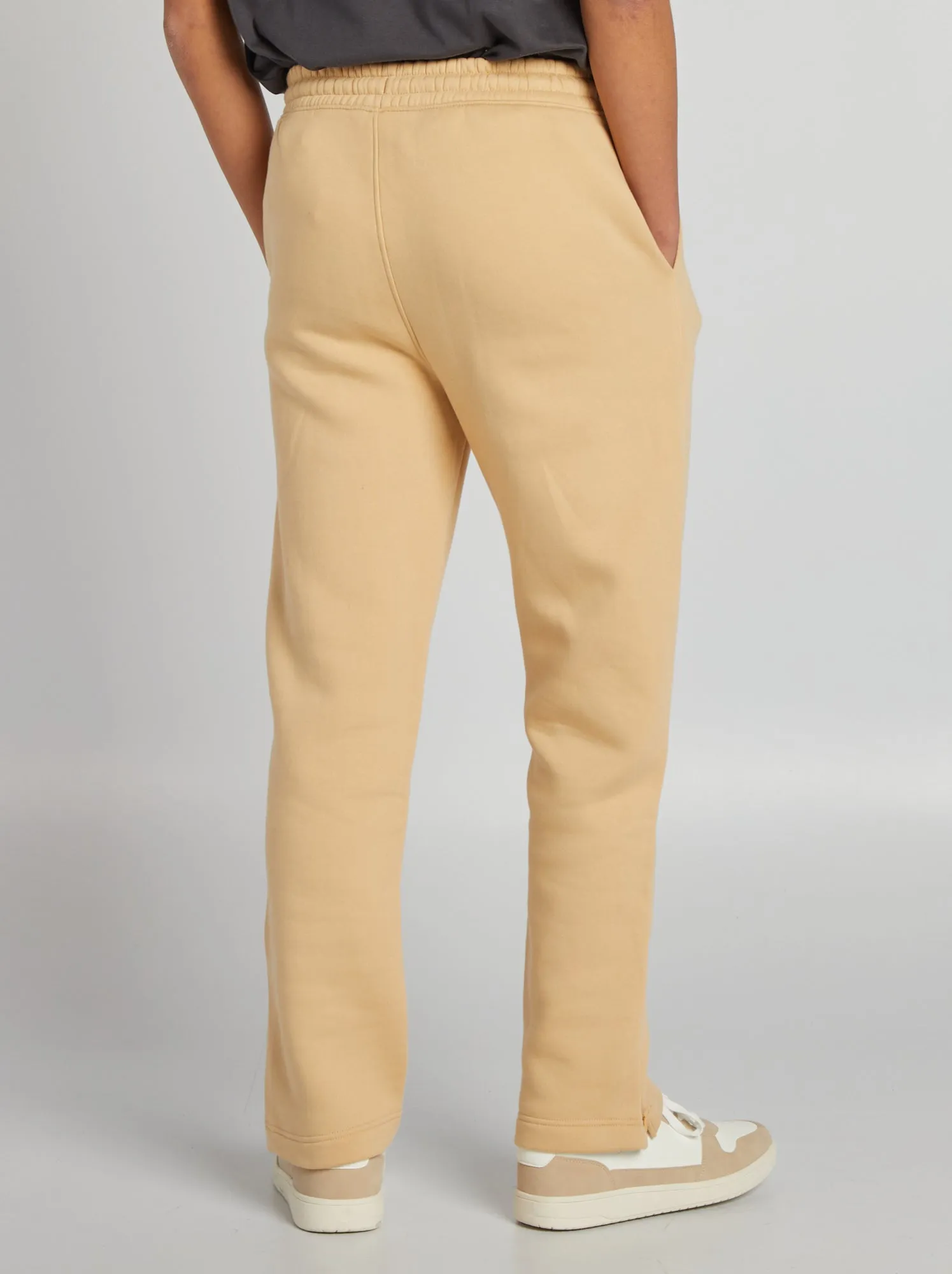 Joggers in tessuto felpato - BEIGE