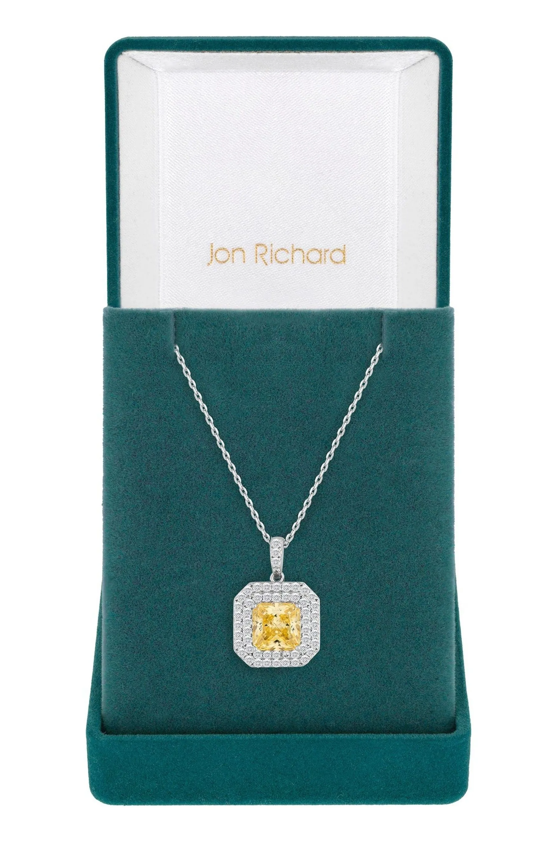 Jon Richard - Collana con pendente con zirconia cubica