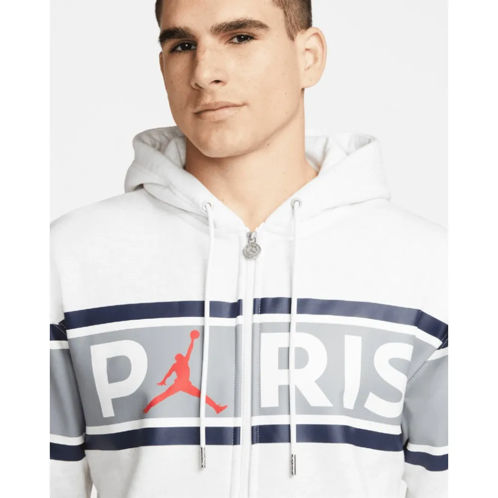 JORDAN - FELPA PARIS SAINT GERMAN - UOMO - BIANCO-BLU - DB6481-051