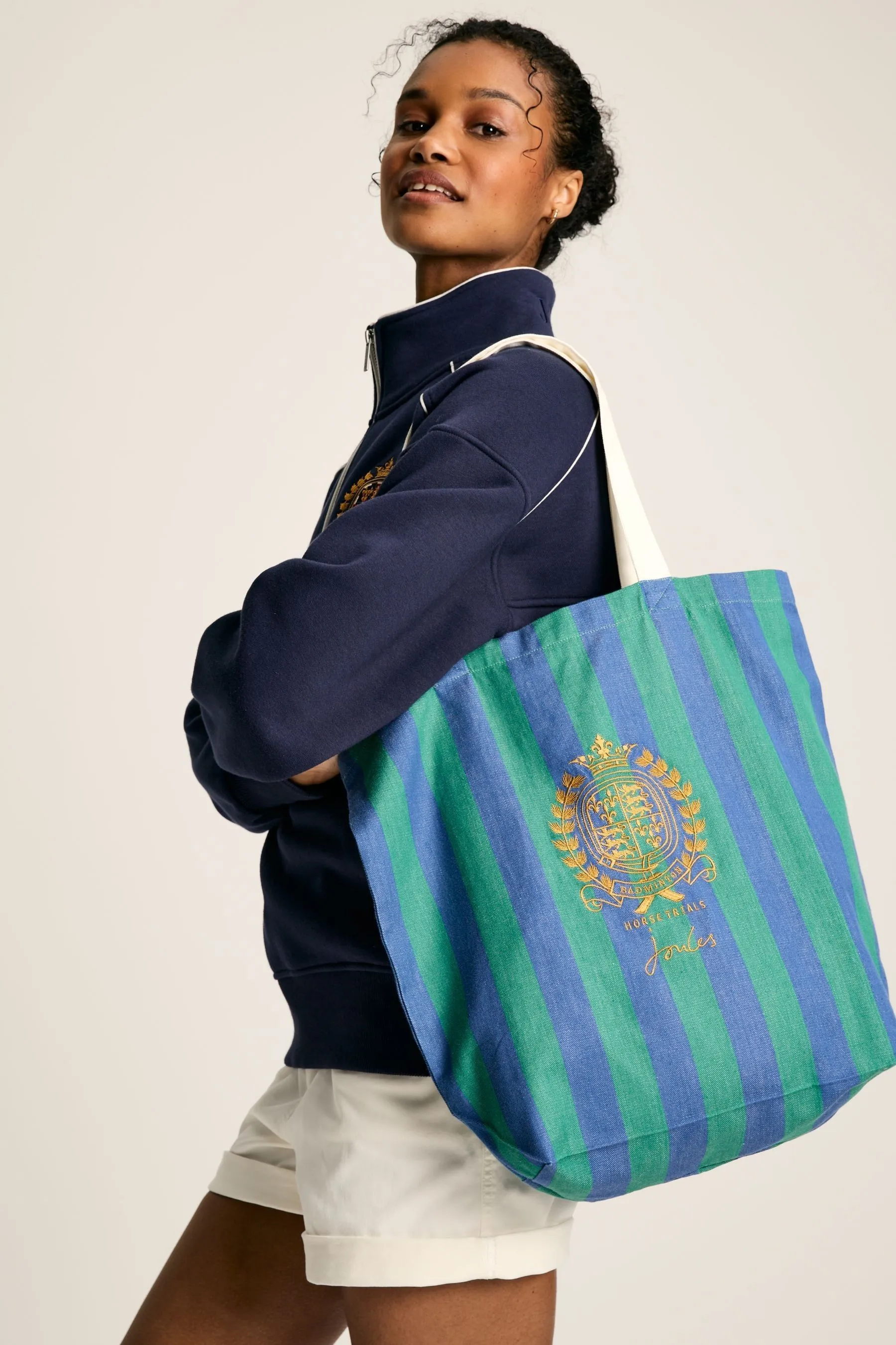 Joules - Badminton - Borsa tote ufficiale a righe