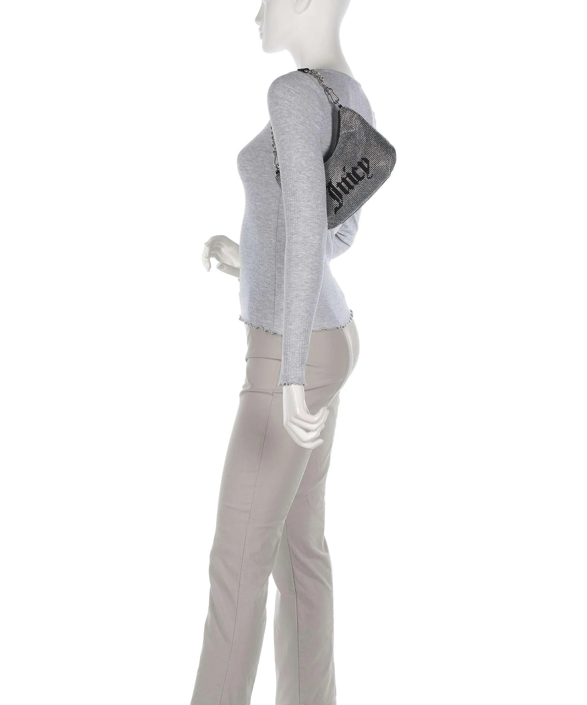  Juicy Couture Hazel S Borsa a spalla poliestere argento/nero  