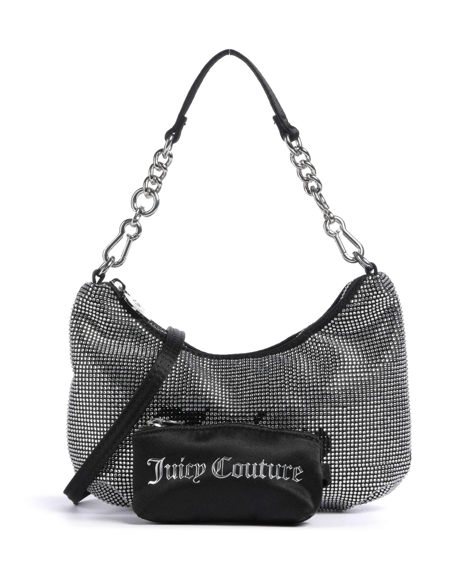  Juicy Couture Hazel S Borsa a spalla poliestere argento/nero  
