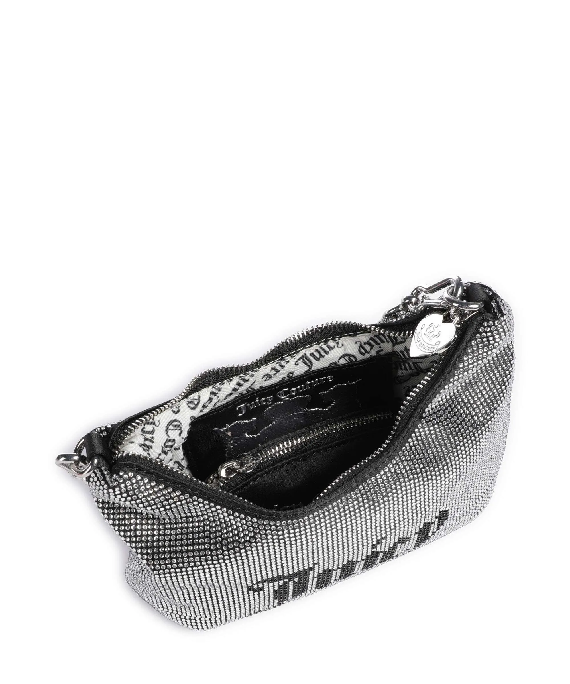  Juicy Couture Hazel S Borsa a spalla poliestere argento/nero  