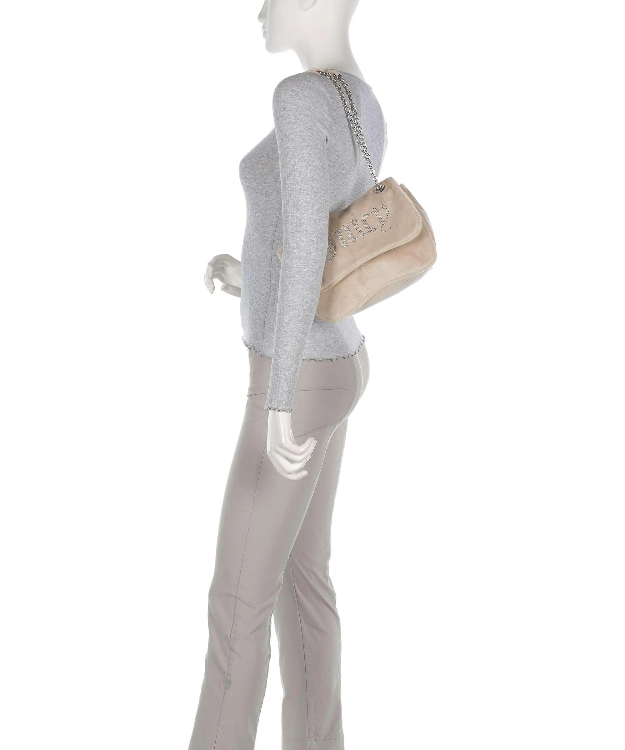  Juicy Couture Kimberly Borsa a spalla poliestere beige  