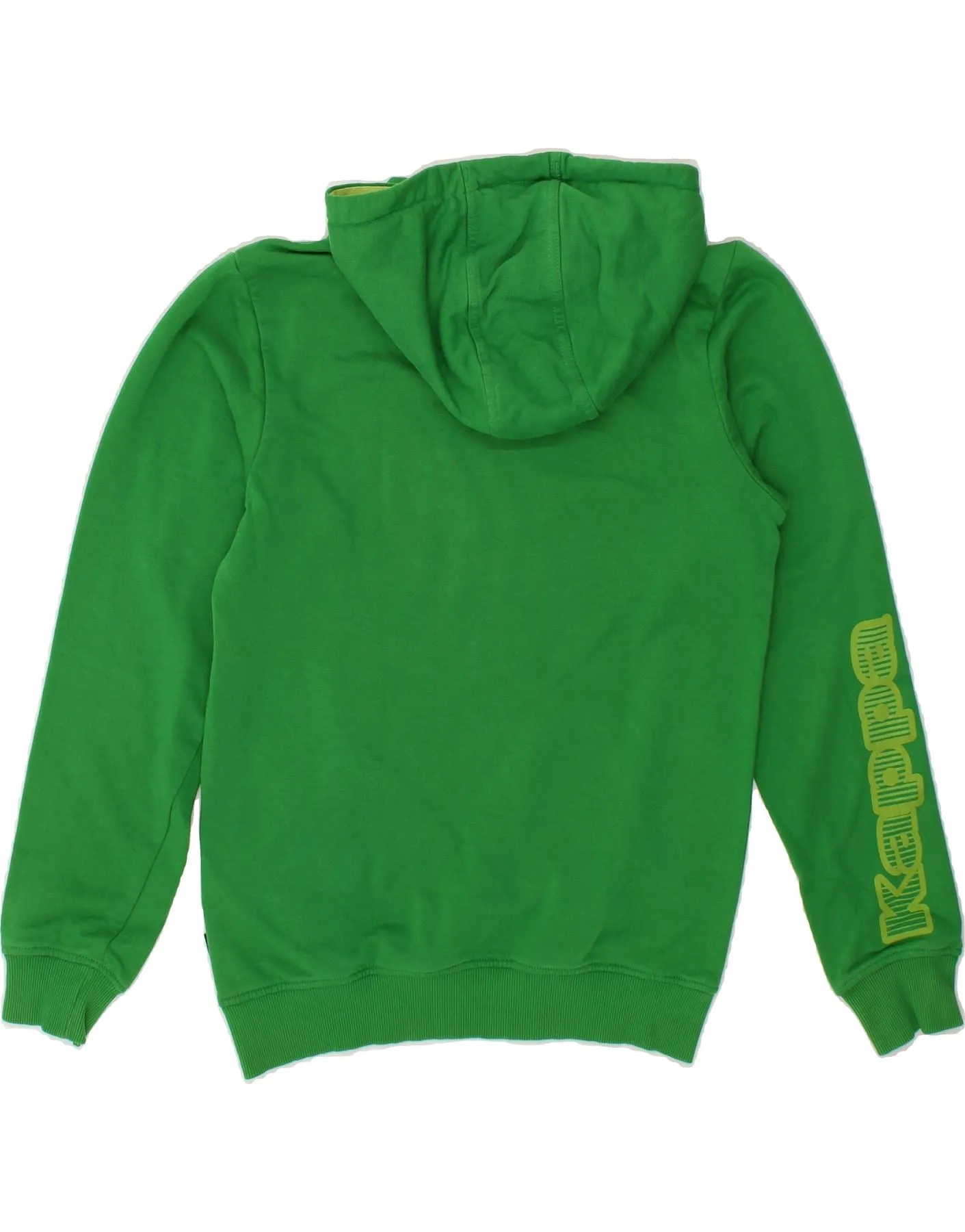 KAPPA Mens Graphic Hoodie Jumper Small Green Cotton
