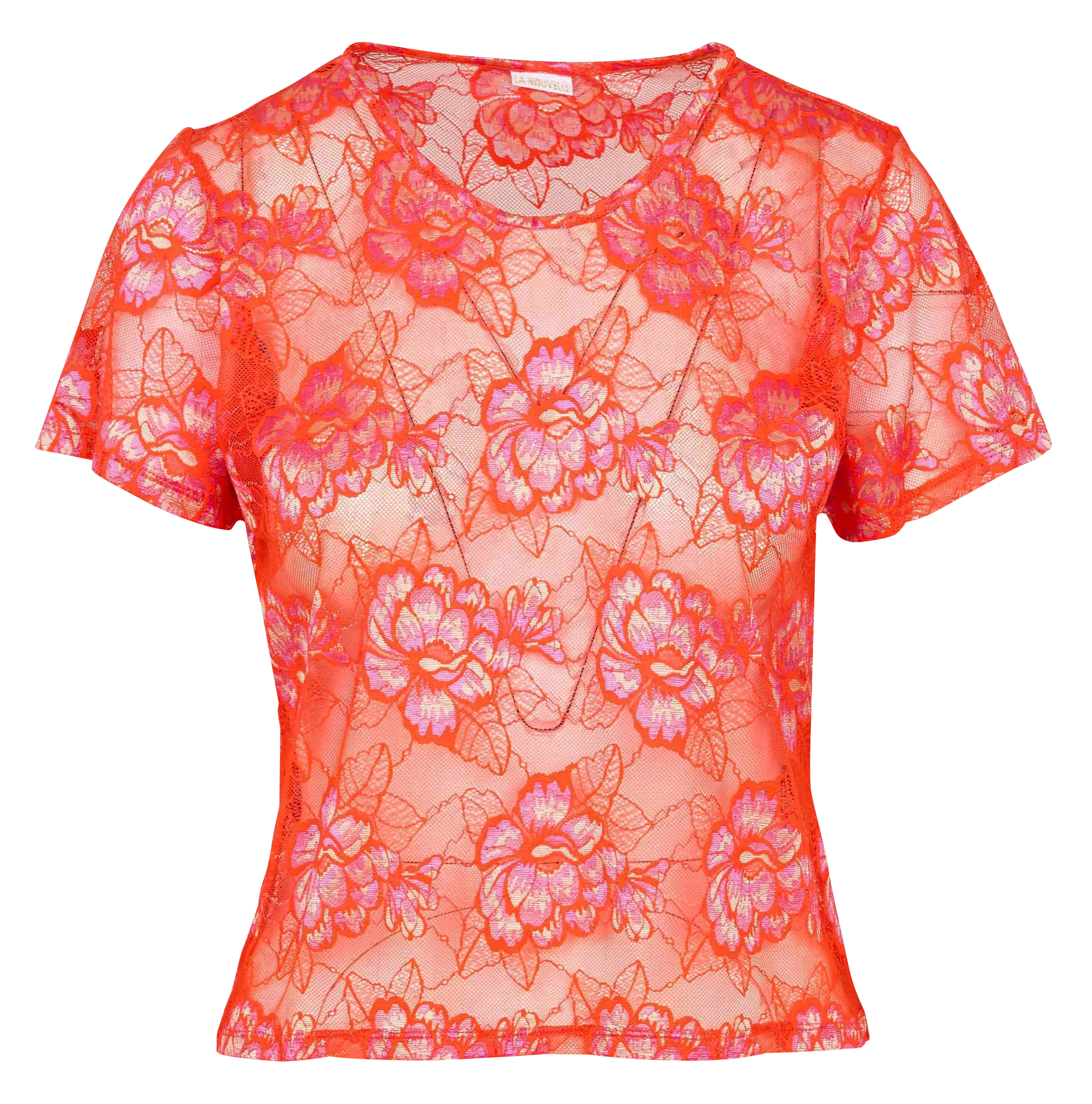  LA NOUVELLE   CARLOS - Maglietta in pizzo | Rosso