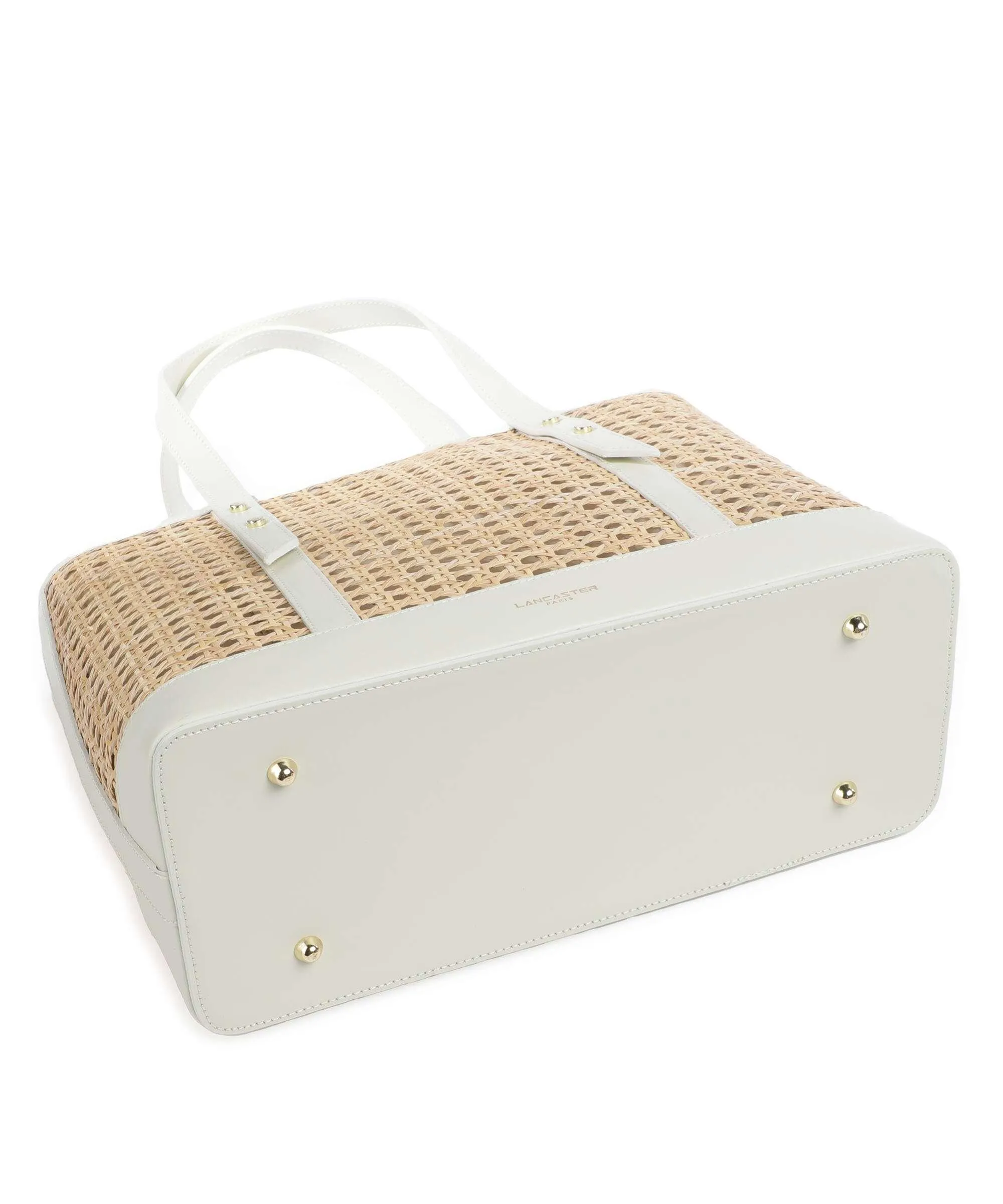  Lancaster Actual Cannage Rotin Borsa shopper rattan, pelle bovina beige  