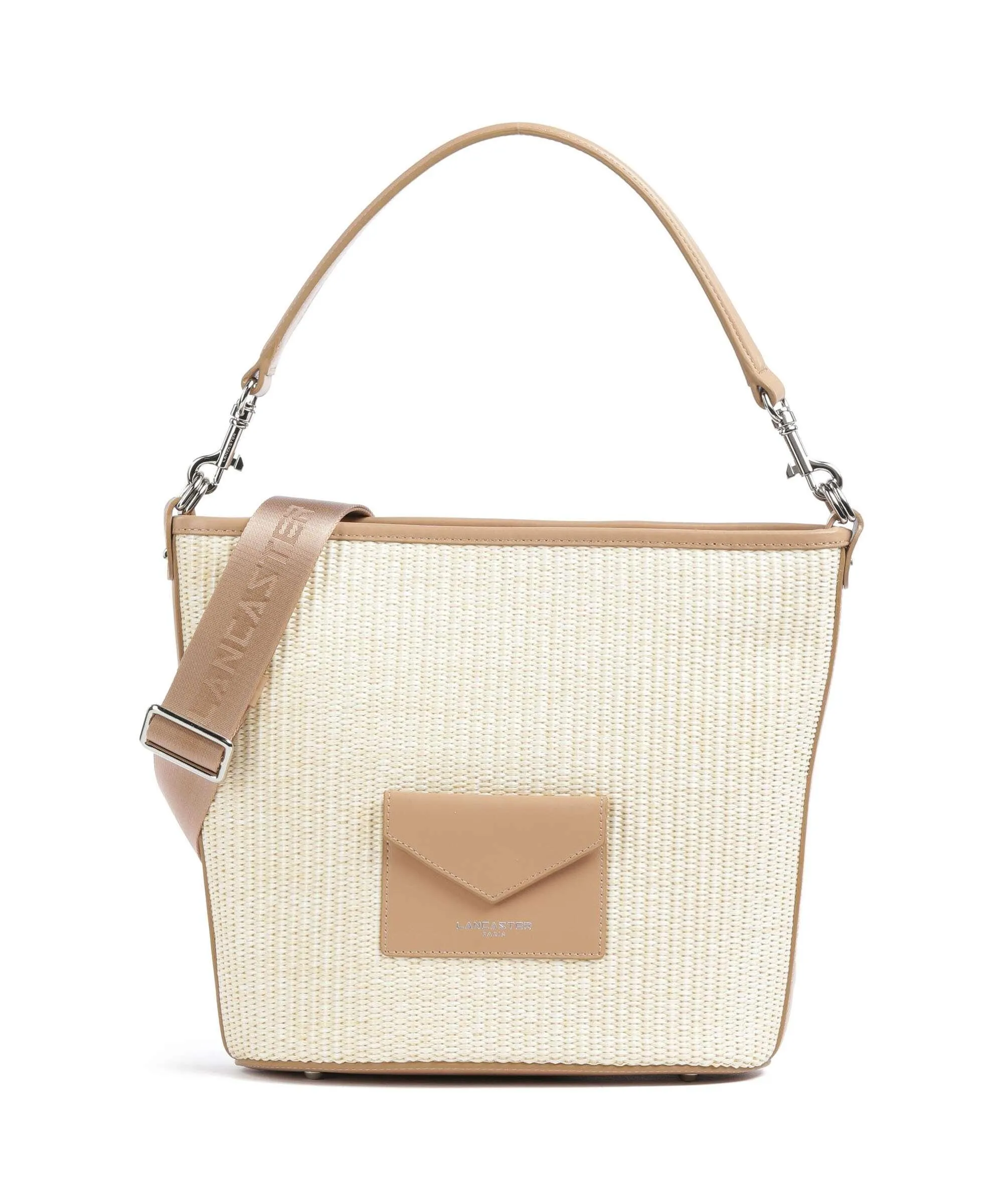  Lancaster Actual Mini Osier Borsa hobo libro beige  