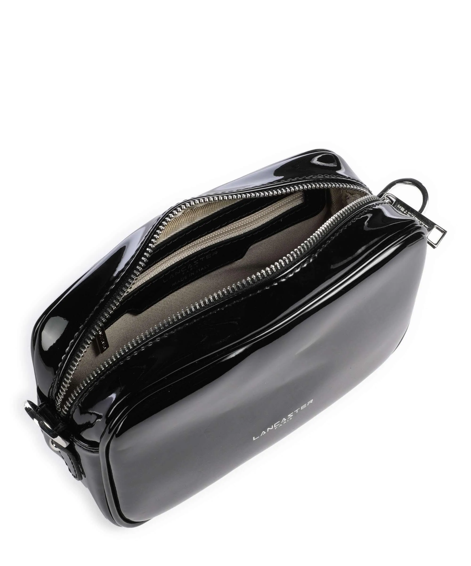  Lancaster Firenze Vernis Borsa a tracolla plastica nero  