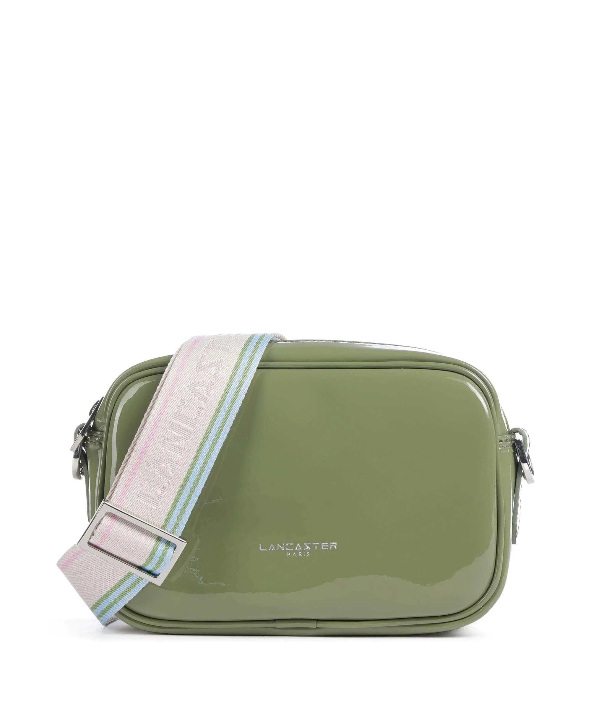  Lancaster Firenze Vernis Borsa a tracolla plastica verde-oliva  