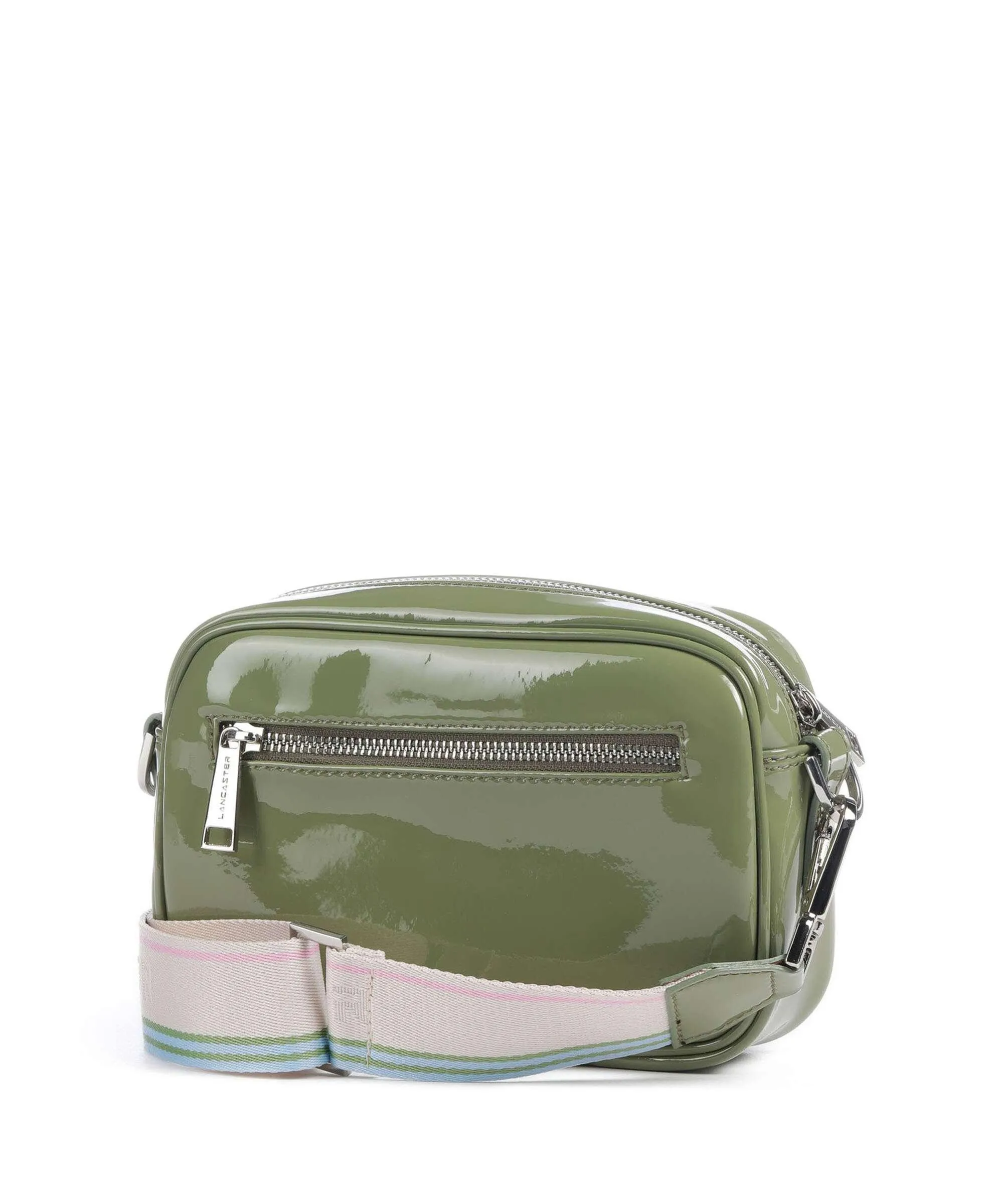  Lancaster Firenze Vernis Borsa a tracolla plastica verde-oliva  