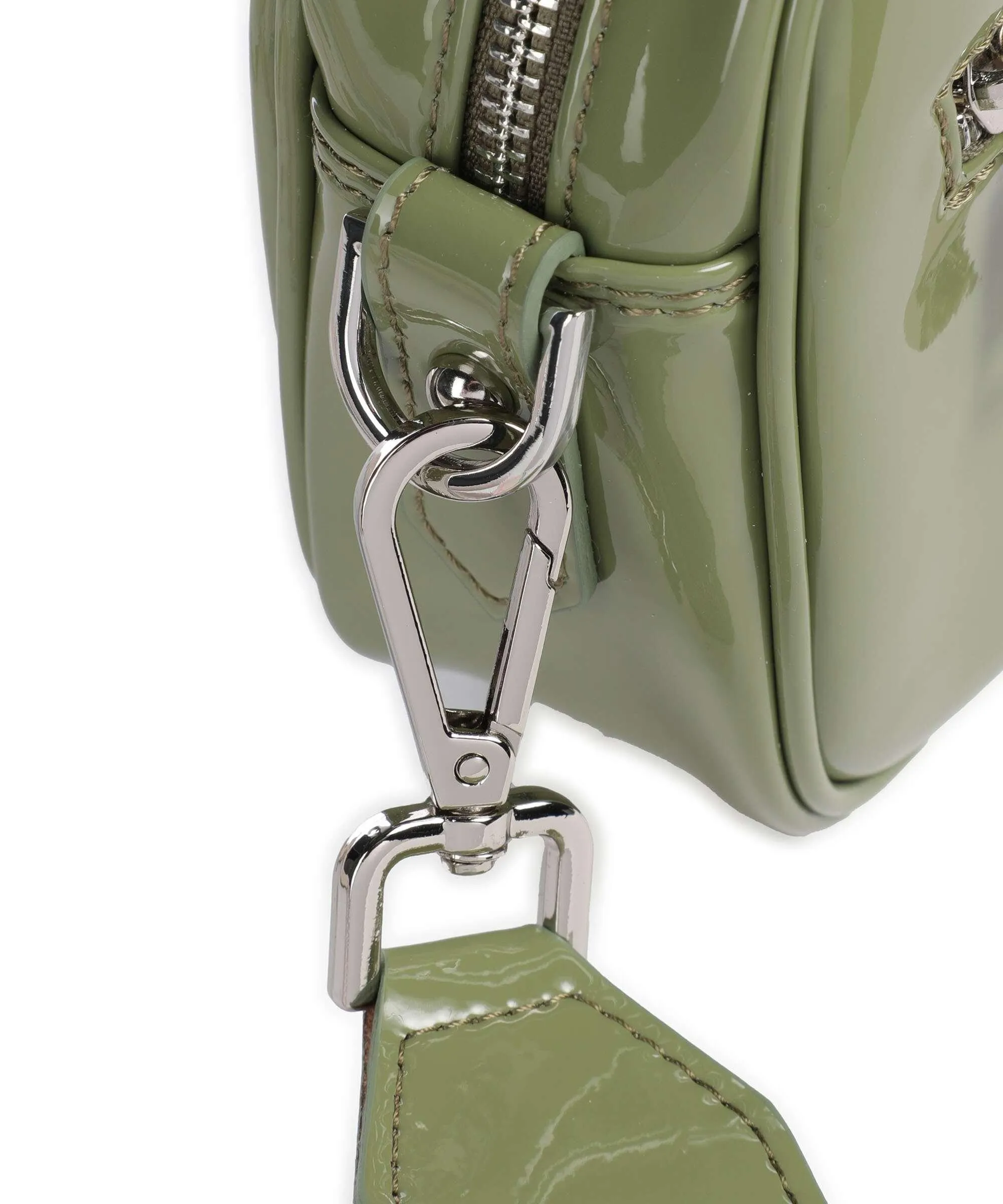  Lancaster Firenze Vernis Borsa a tracolla plastica verde-oliva  