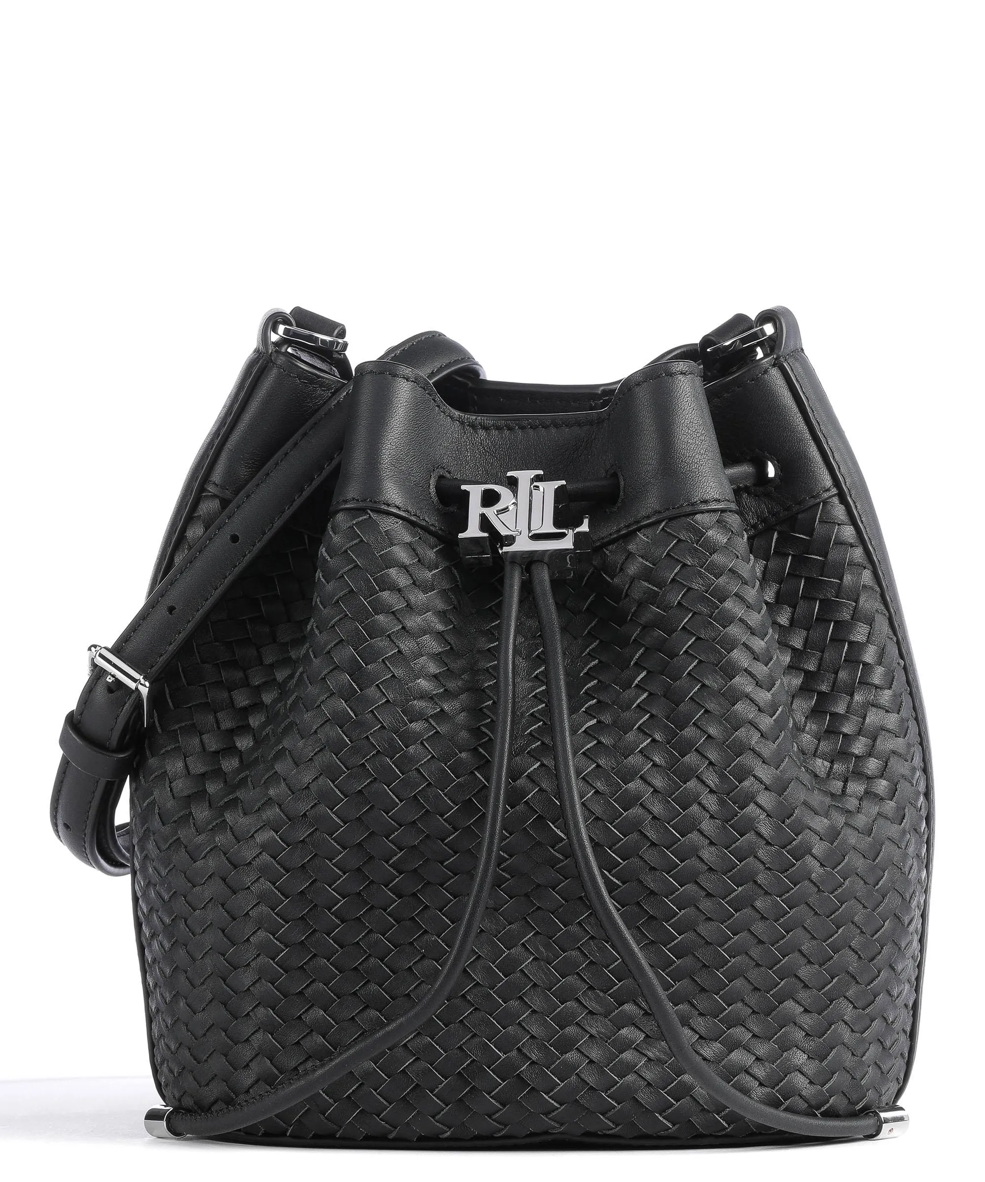  Lauren Ralph Lauren Andie 19 Borsa a secchiello pelle a grana fine nero  