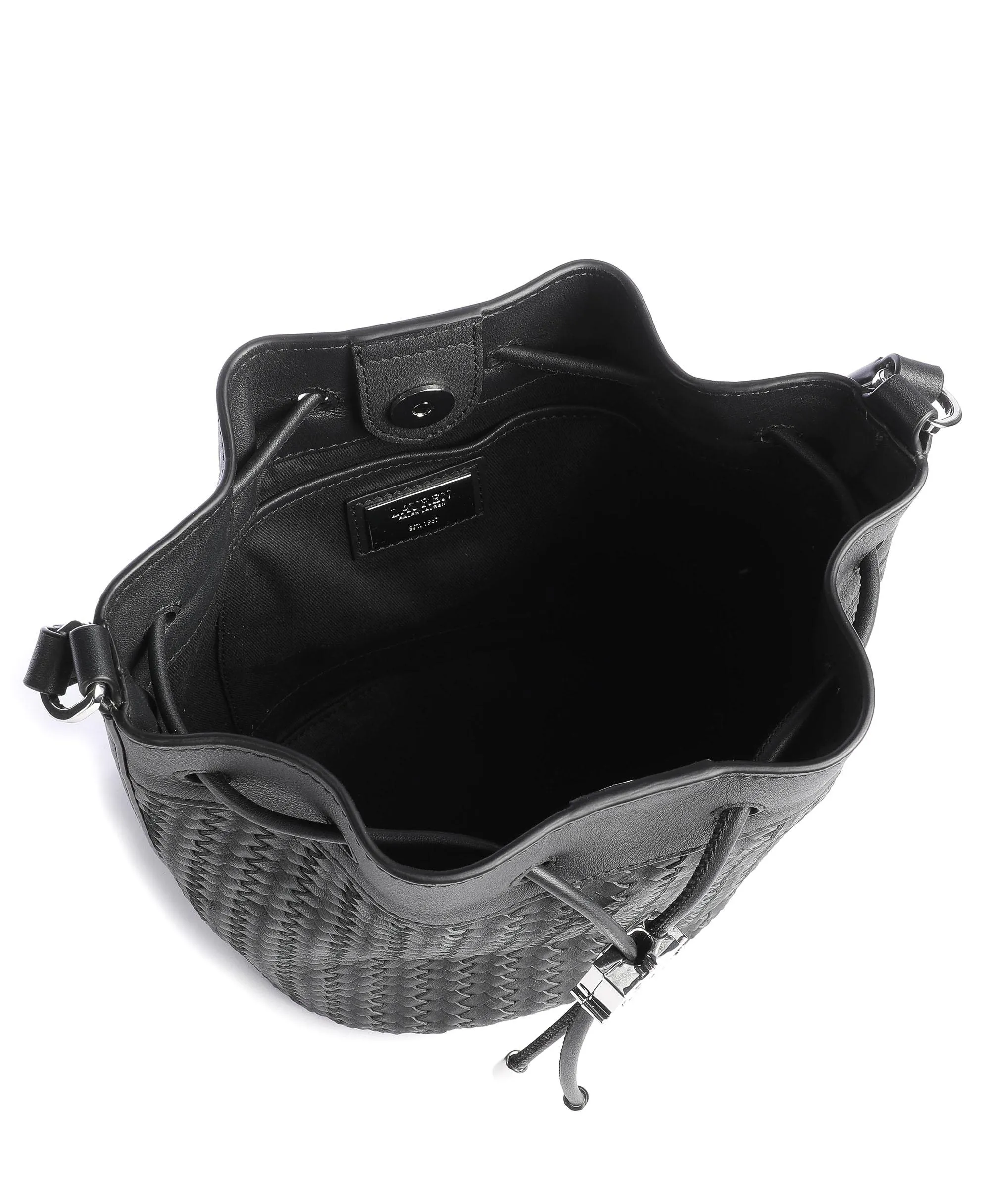  Lauren Ralph Lauren Andie 19 Borsa a secchiello pelle a grana fine nero  