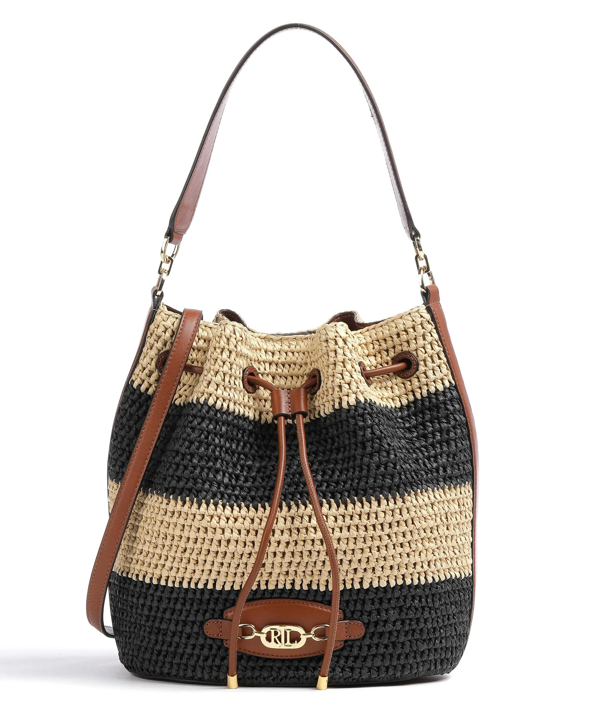  Lauren Ralph Lauren Andie 25 Borsa a secchiello carta natura/nero  