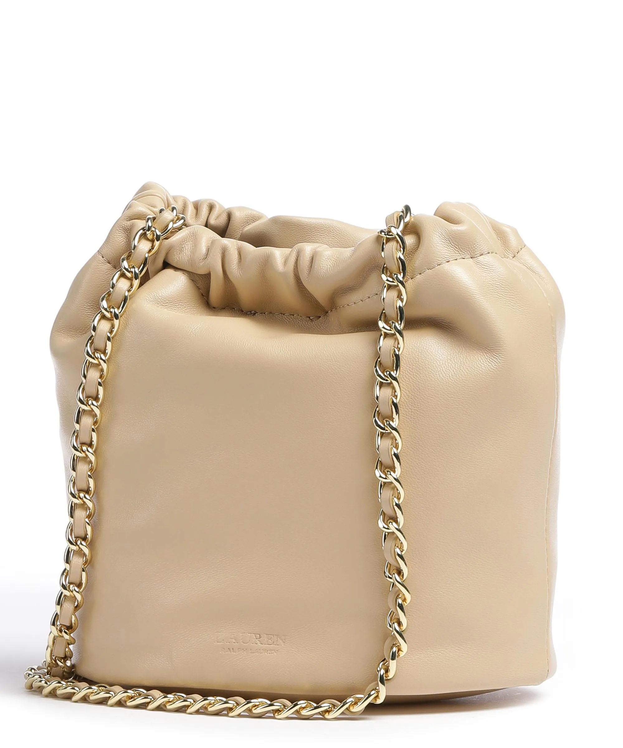  Lauren Ralph Lauren Emmy 19 Borsa a secchiello pelle di pecora beige  