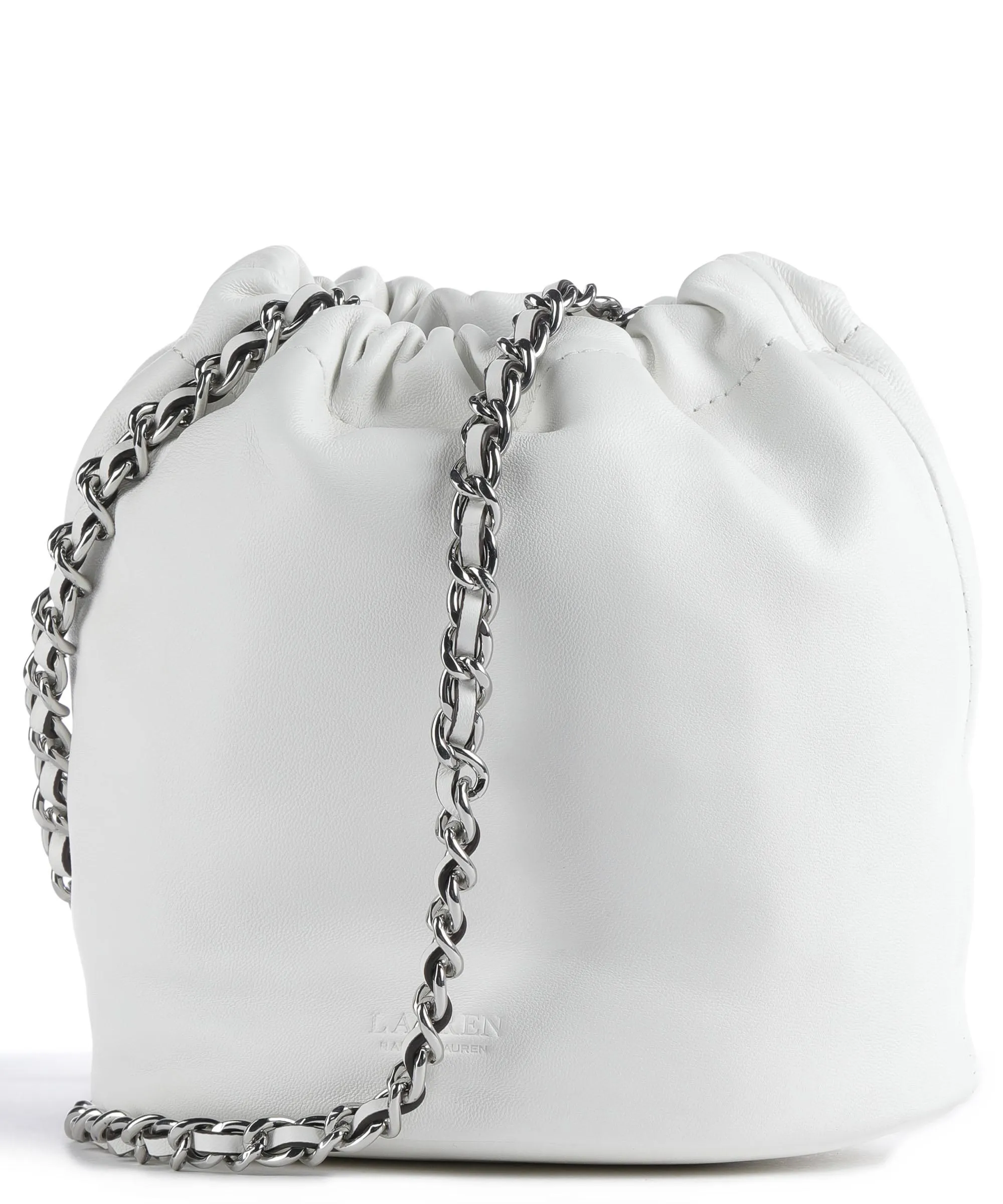  Lauren Ralph Lauren Emmy 19 Borsa a secchiello pelle di pecora bianco  