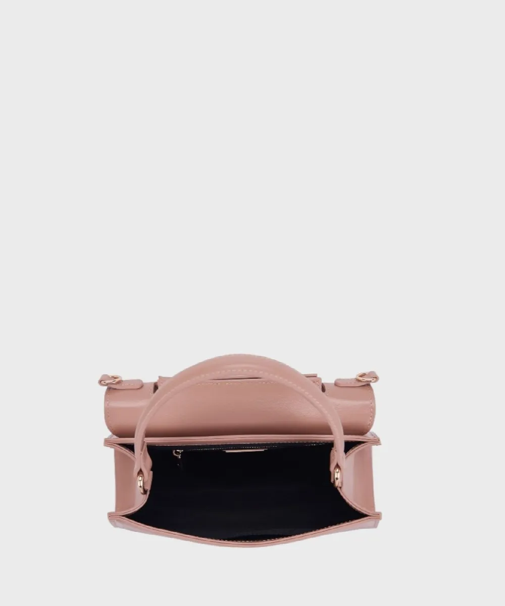 Le Carrie Finger borsa a tracolla, pelle beige