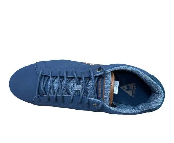 Le Coq Sportif men's sneakers shoe in Courtcraft canvas 1620413 blue