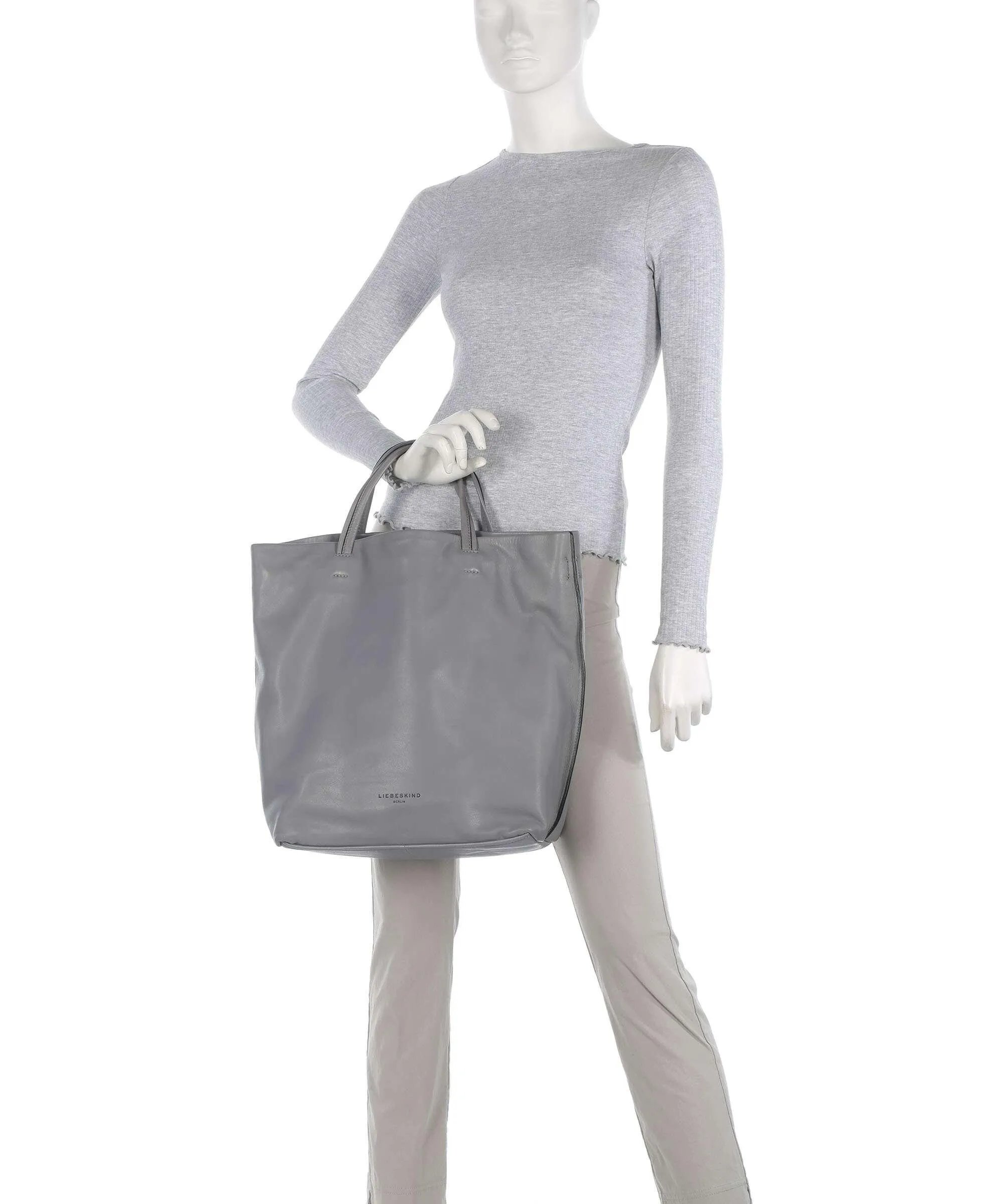  Liebeskind Hera Sheep Natural L Borsa a mano pelle di pecora grigio  
