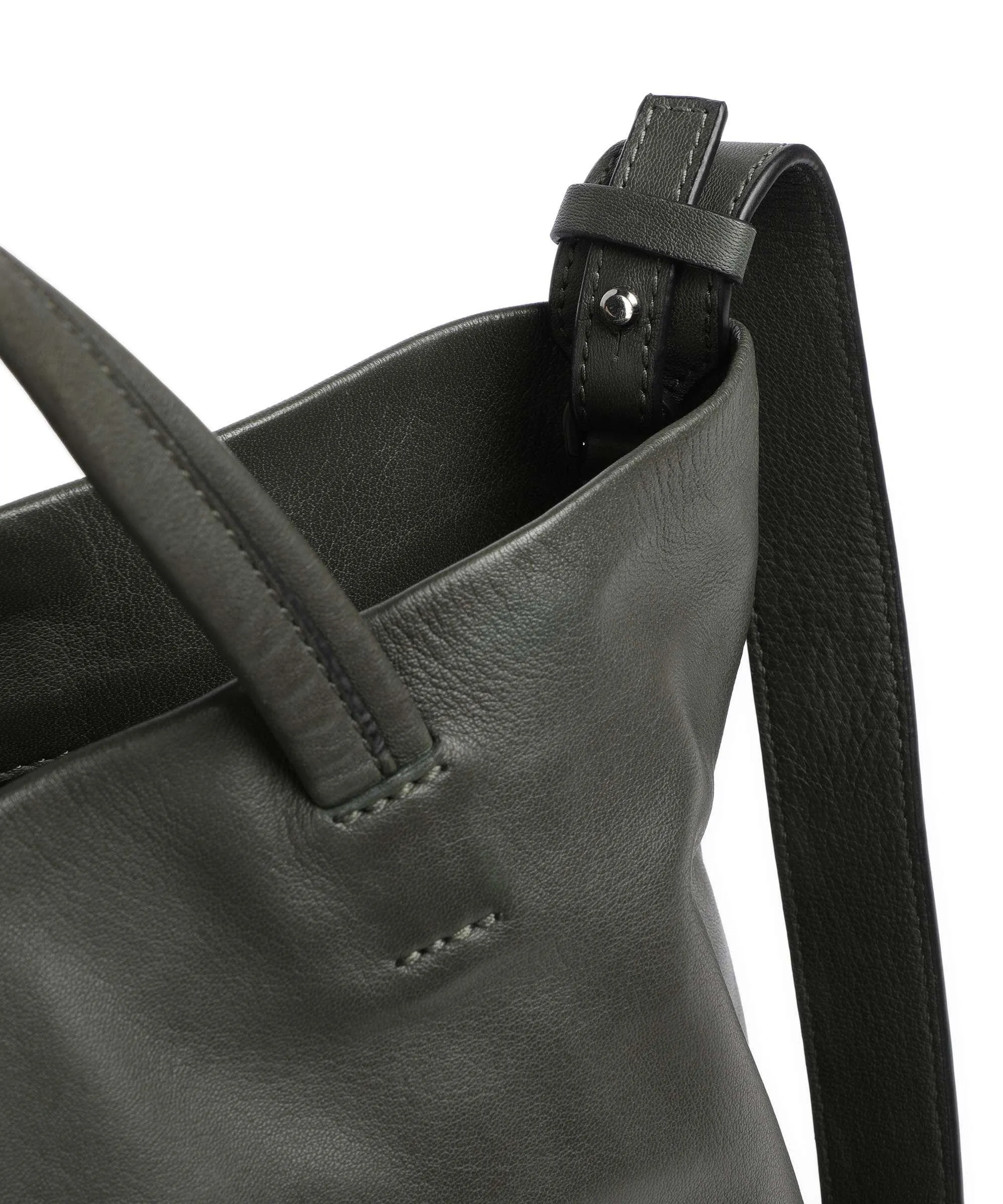  Liebeskind Hera Sheep Natural L Borsa a mano pelle di pecora verde scuro  