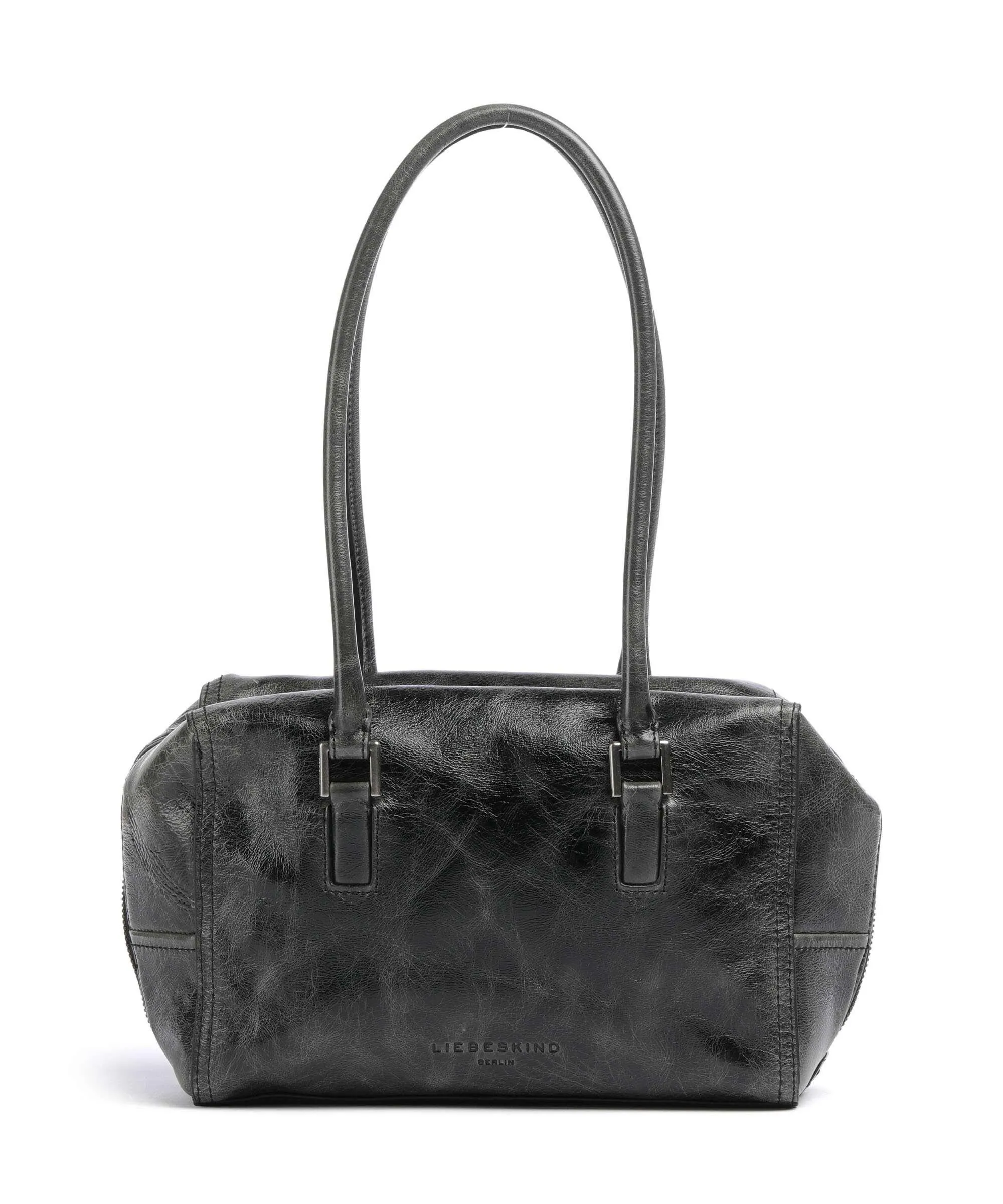  Liebeskind Kayla Lack Distressed M Borsa a spalla pelle bovina grigio scuro  