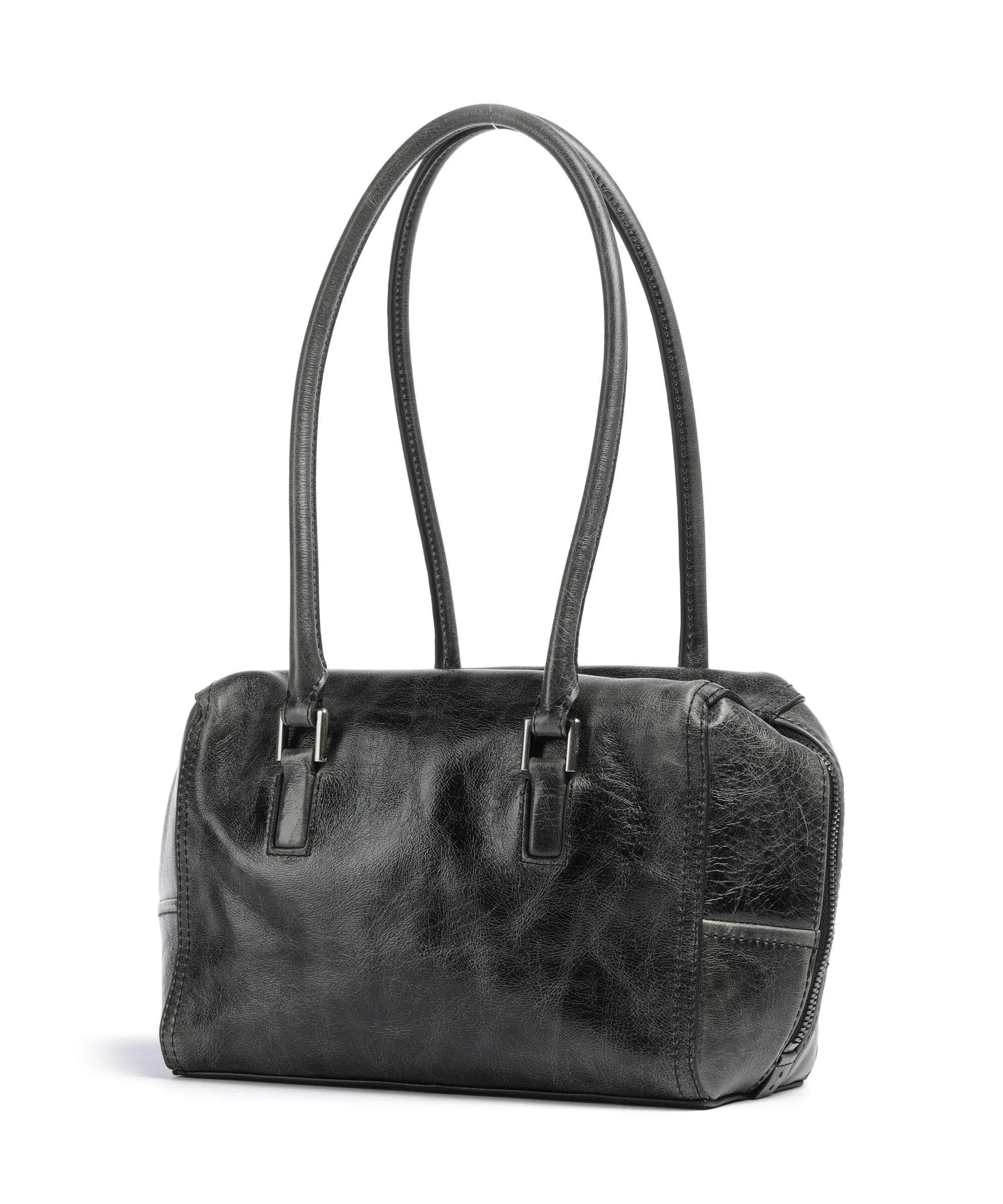 Liebeskind Kayla Lack Distressed M Borsa a spalla pelle bovina grigio scuro  